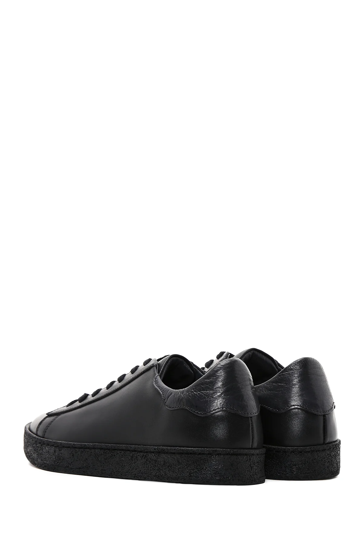 Erkek Siyah Deri Sneaker - Image 5