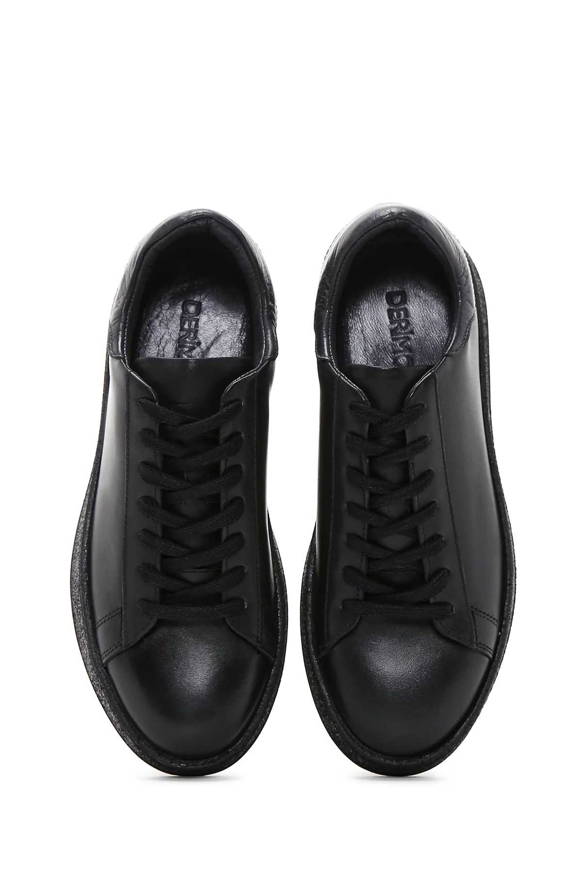 Erkek Siyah Deri Sneaker - Image 6