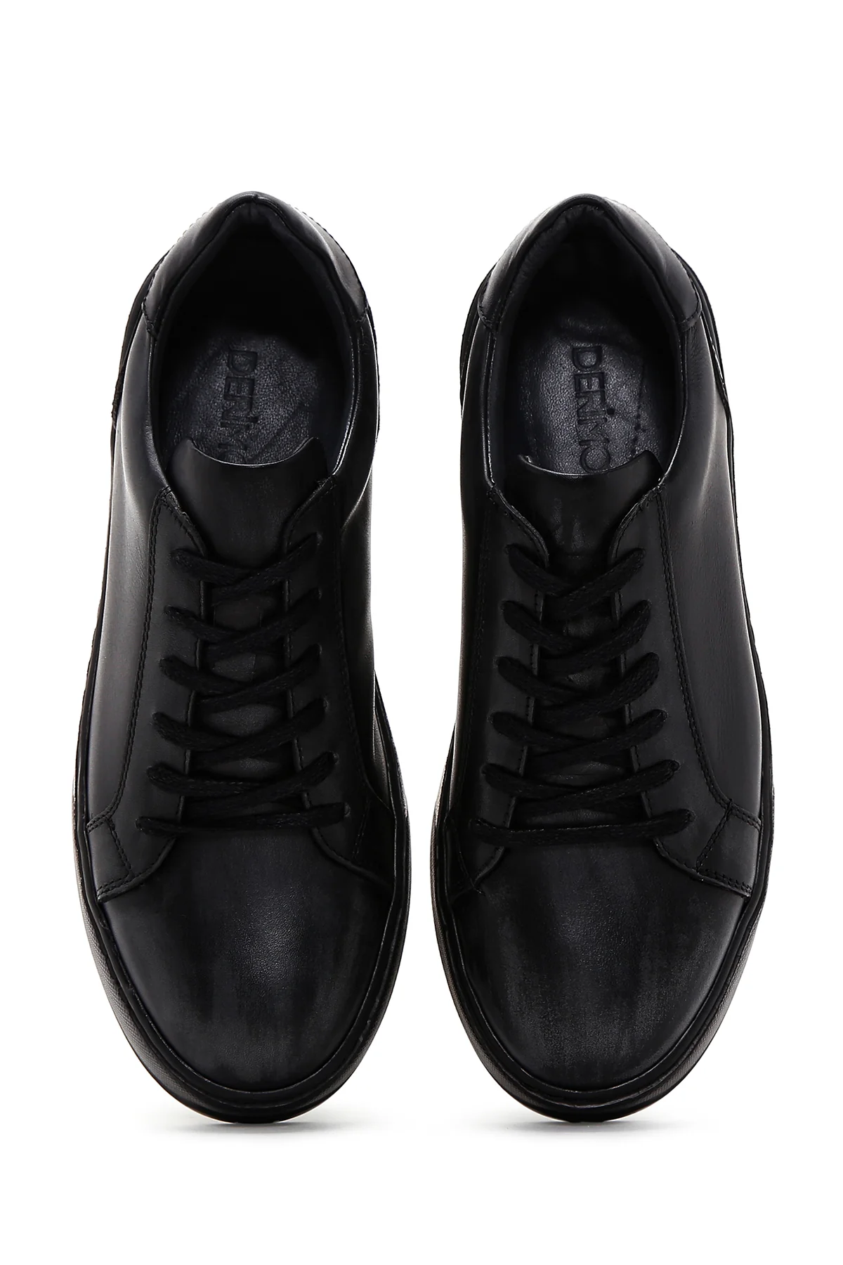 Erkek Siyah Deri Sneaker - Image 6