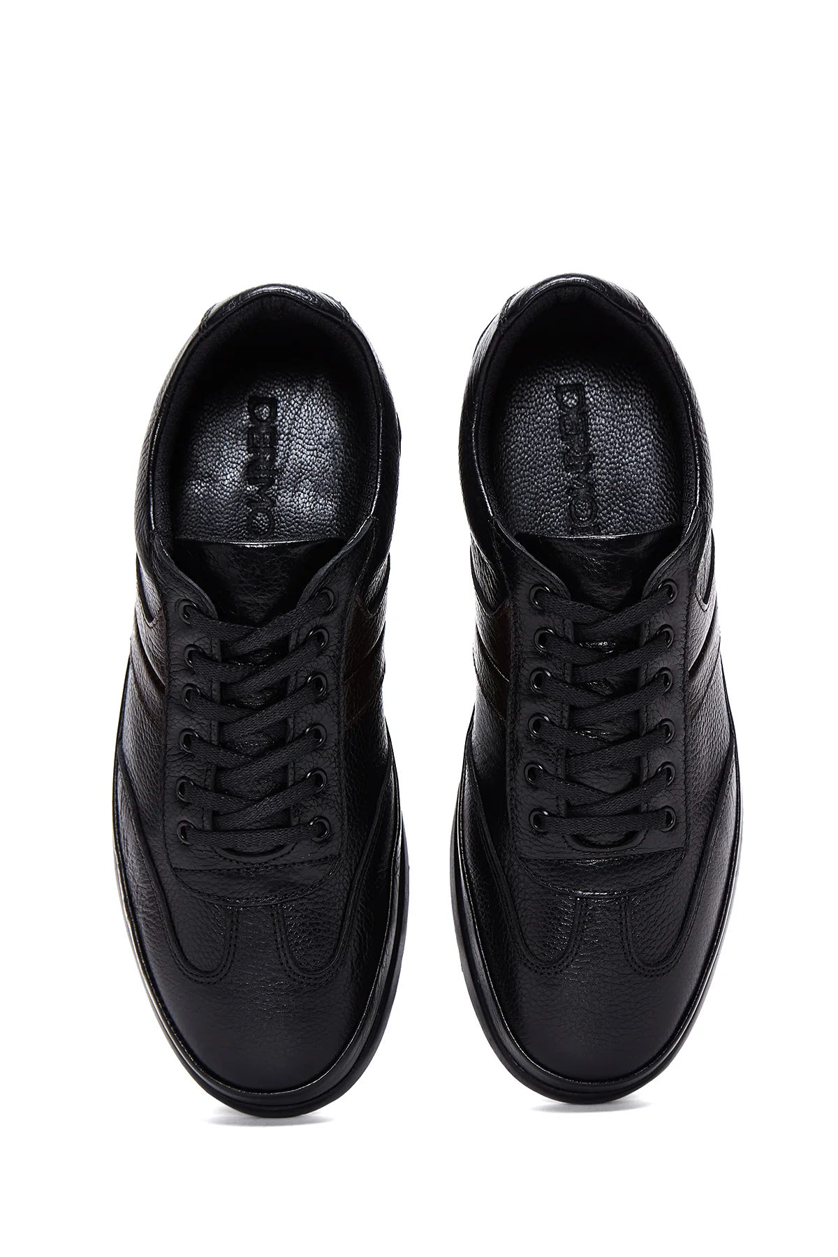 Erkek Siyah Deri Sneaker - Image 6