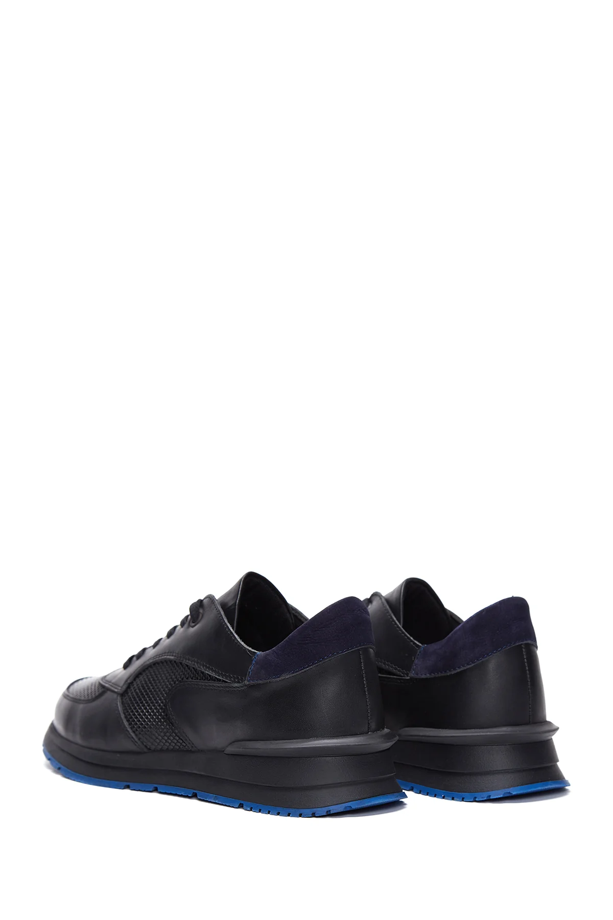 Erkek Siyah Deri Sneaker - Image 5
