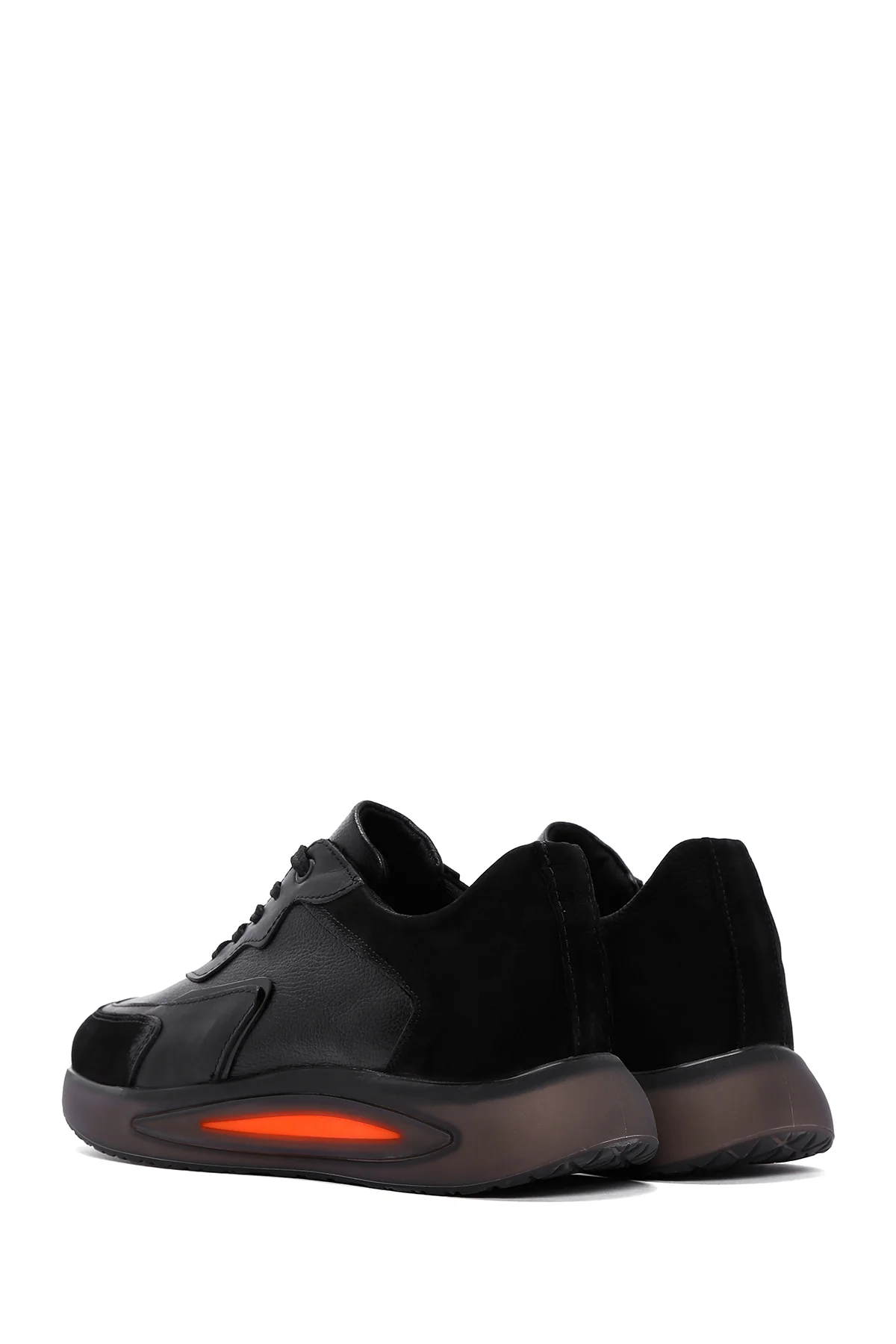 Erkek Siyah Deri Sneaker - Image 5