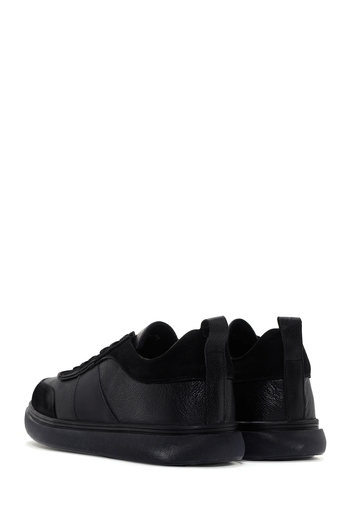 Erkek Siyah Deri Sneaker - Image 5