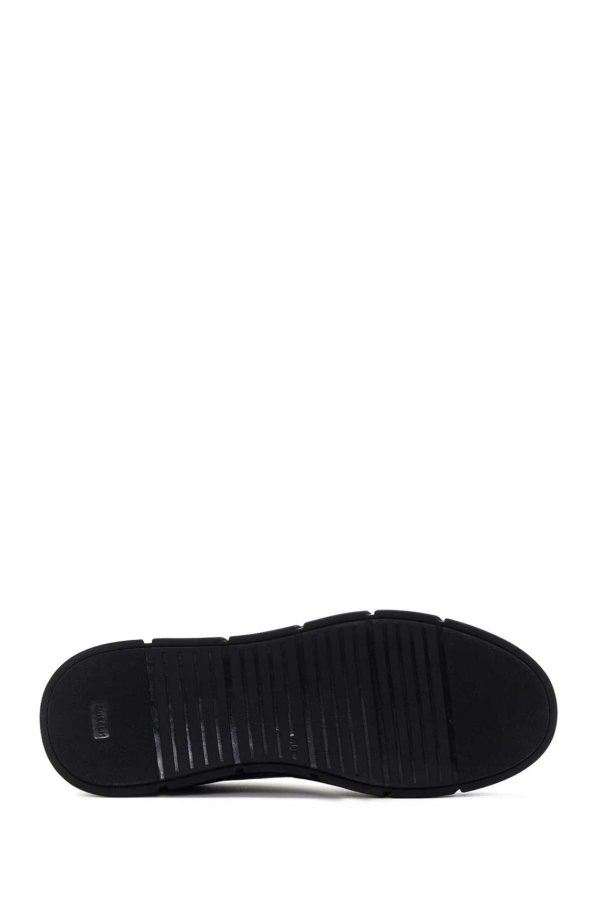 Erkek Siyah Deri Sneaker - Image 4