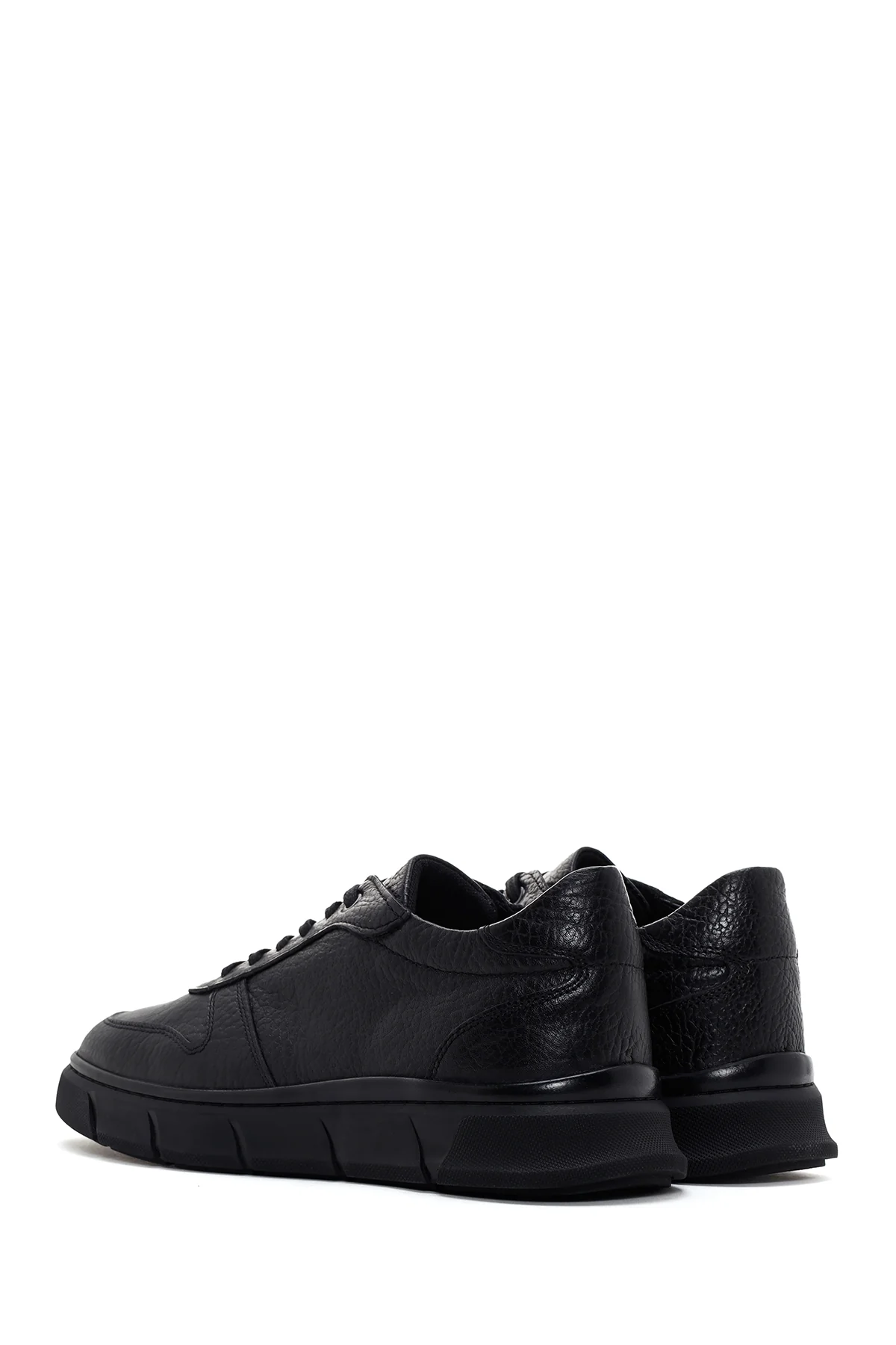 Erkek Siyah Deri Sneaker - Image 5