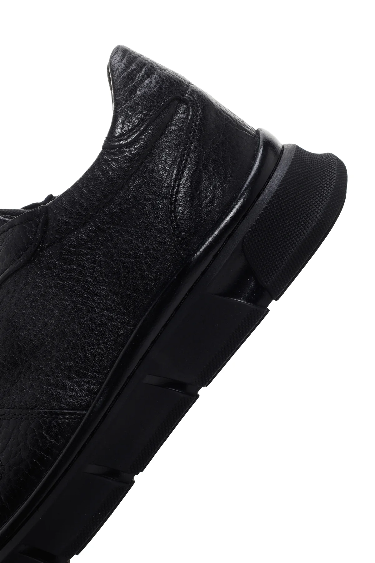 Erkek Siyah Deri Sneaker - Image 7