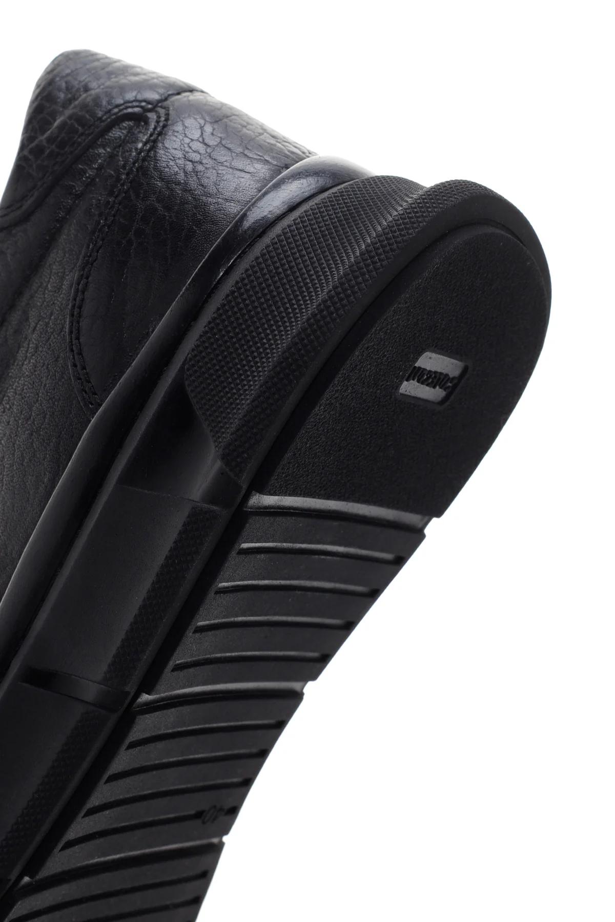 Erkek Siyah Deri Sneaker - Image 8