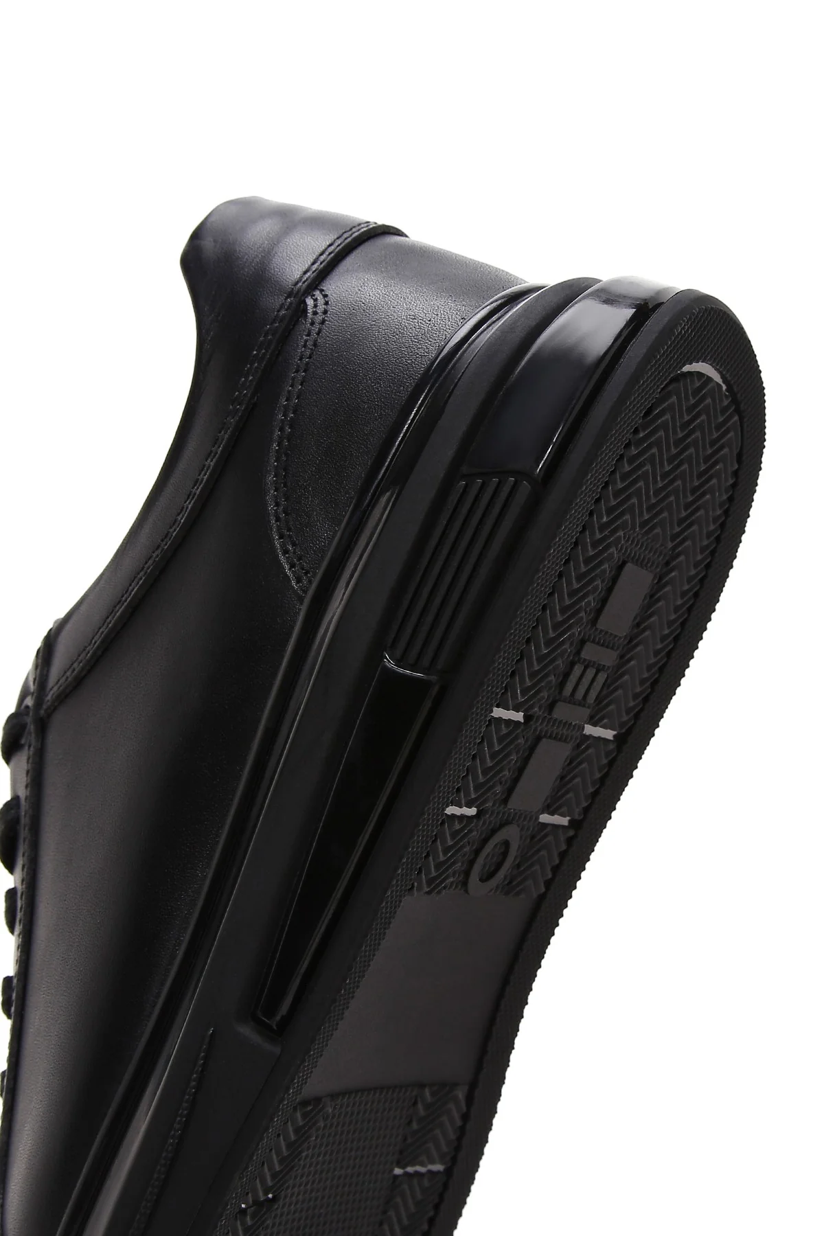 Erkek Siyah Deri Sneaker - Image 7