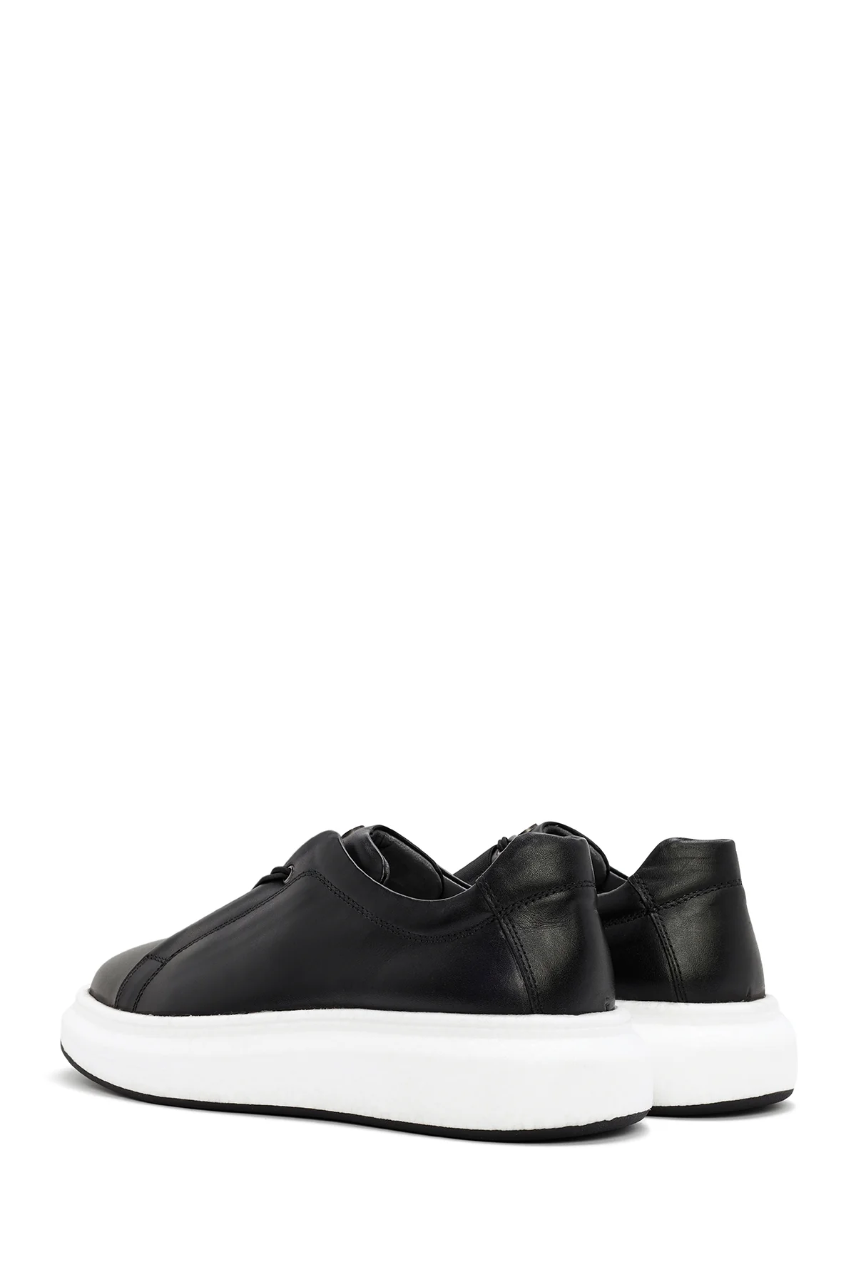 Erkek Siyah Deri Sneaker - Image 5