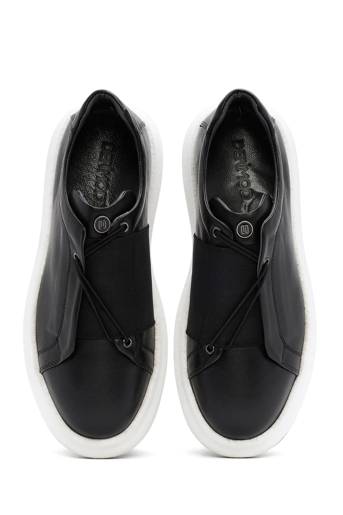 Erkek Siyah Deri Sneaker - Image 7