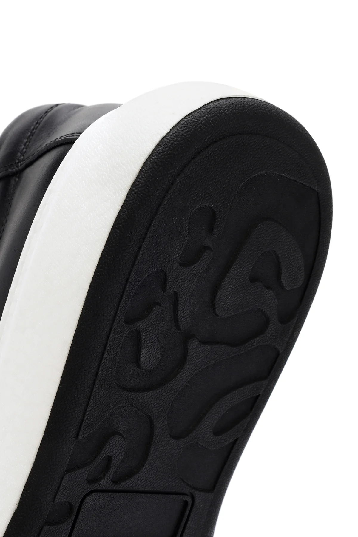 Erkek Siyah Deri Sneaker - Image 9