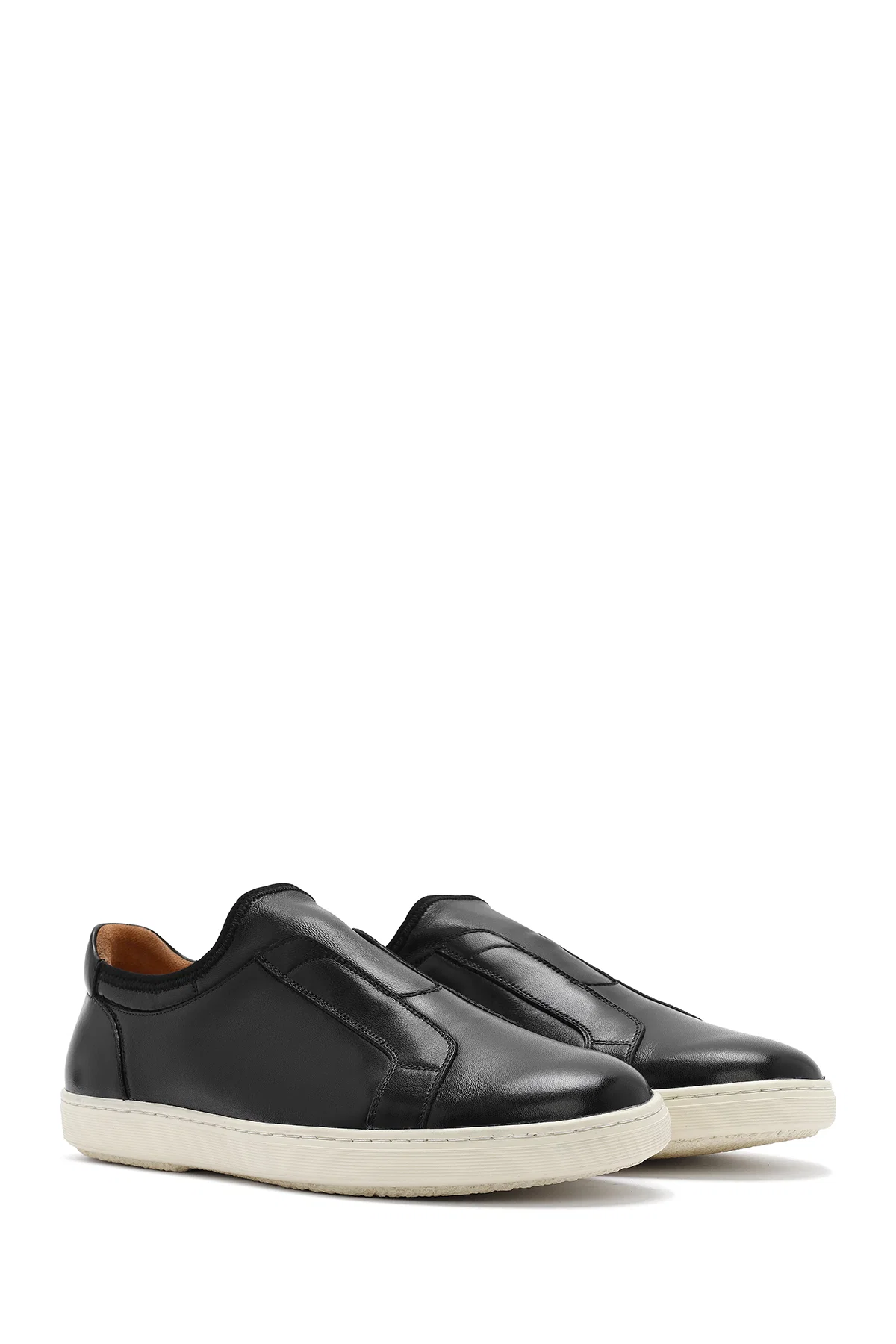 Erkek Siyah Deri Sneaker - Image 3
