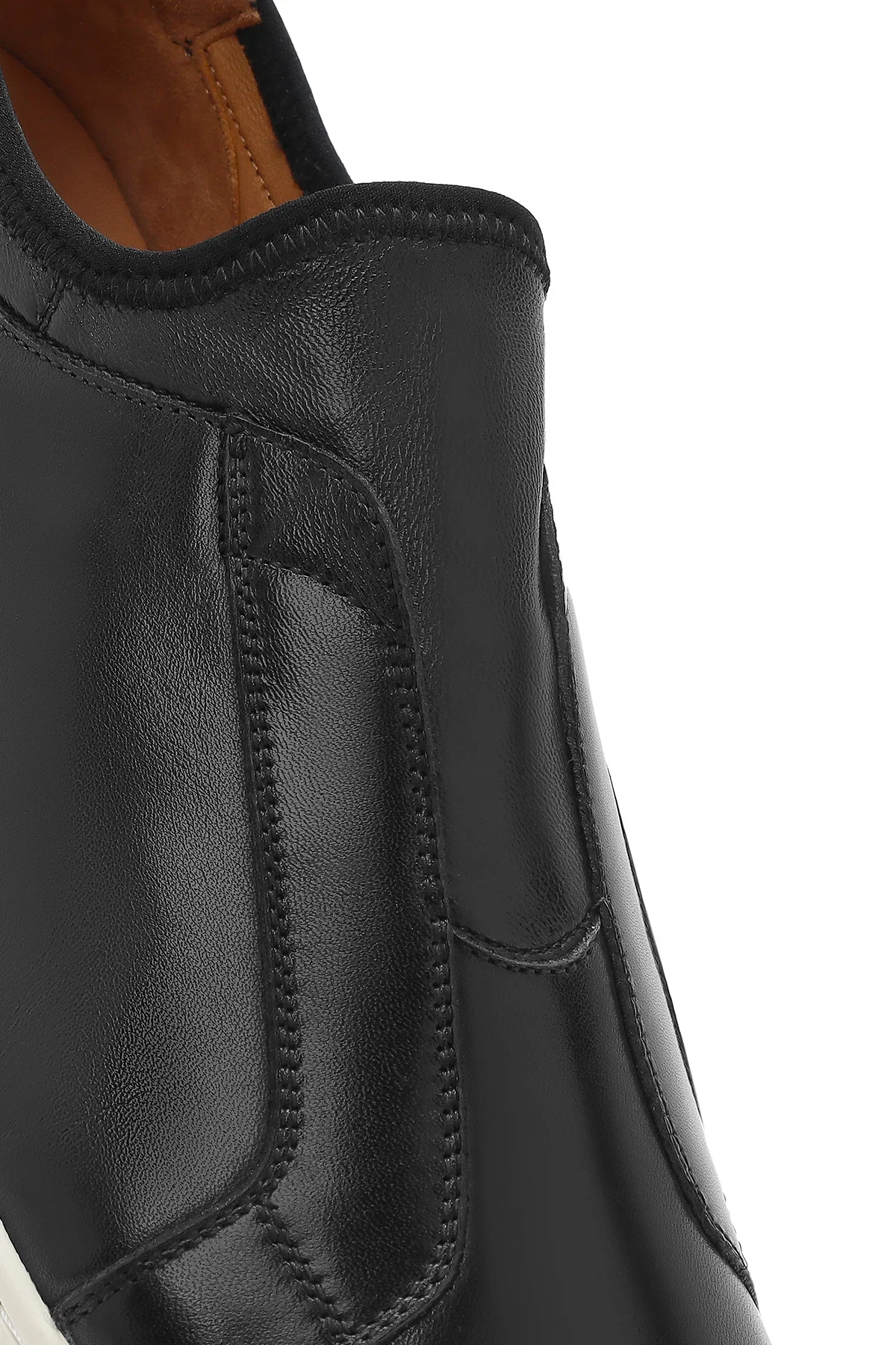 Erkek Siyah Deri Sneaker - Image 9