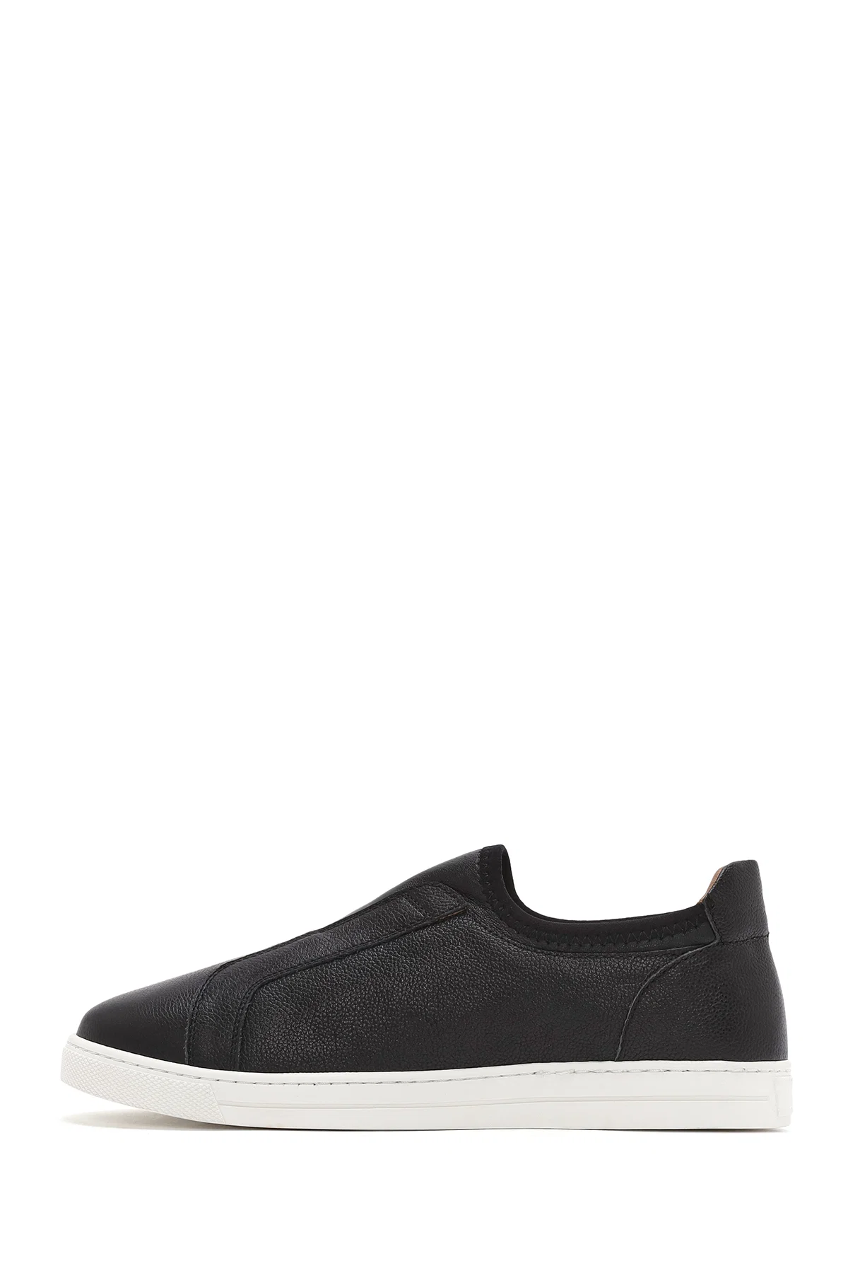 Erkek Siyah Deri Sneaker - Image 2