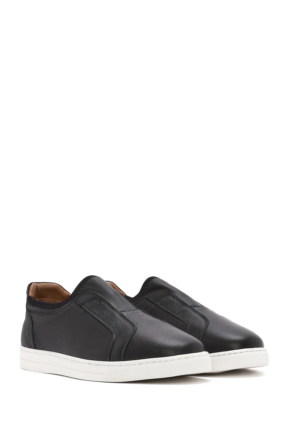 Erkek Siyah Deri Sneaker - Image 3