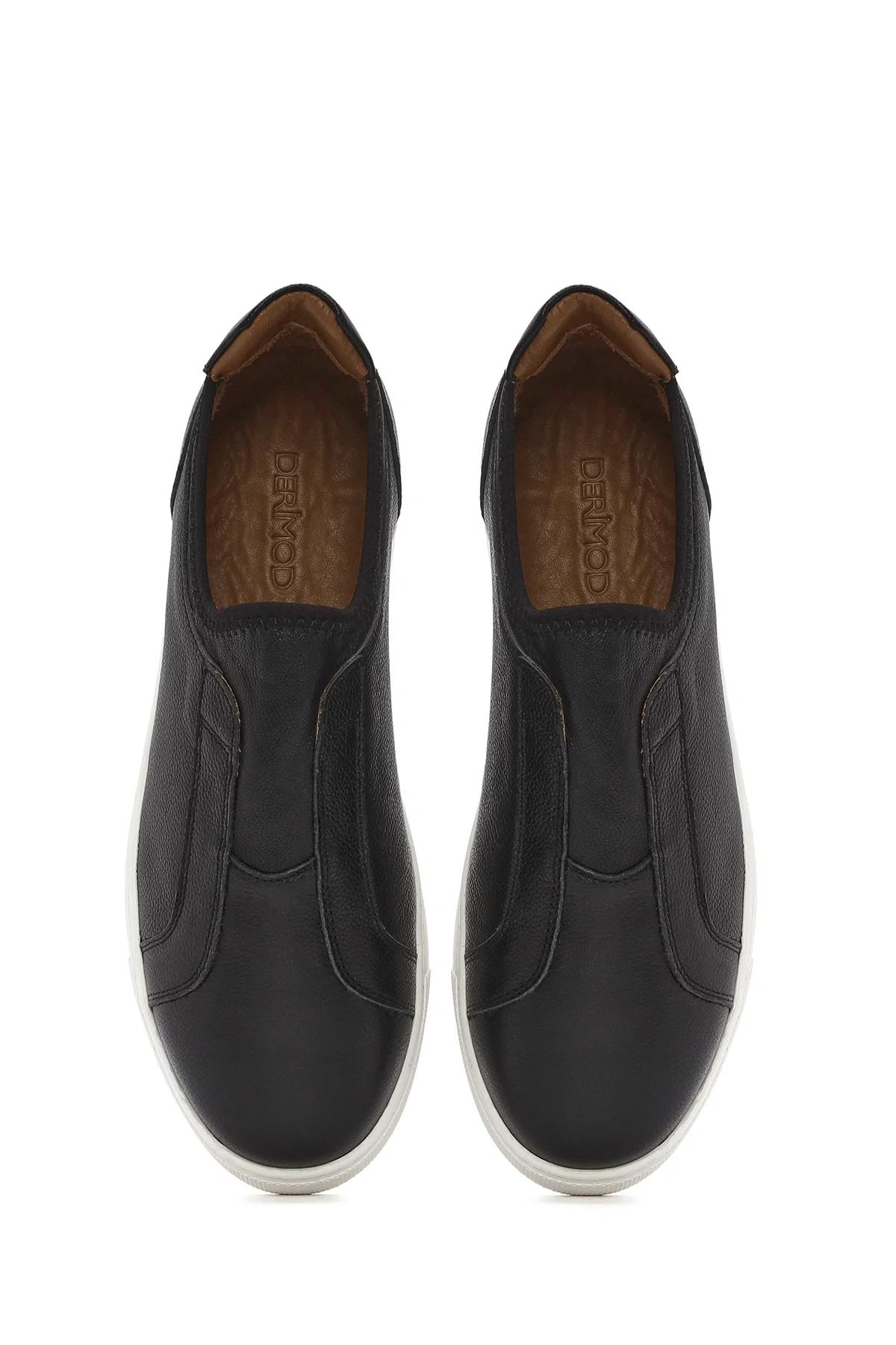 Erkek Siyah Deri Sneaker - Image 7