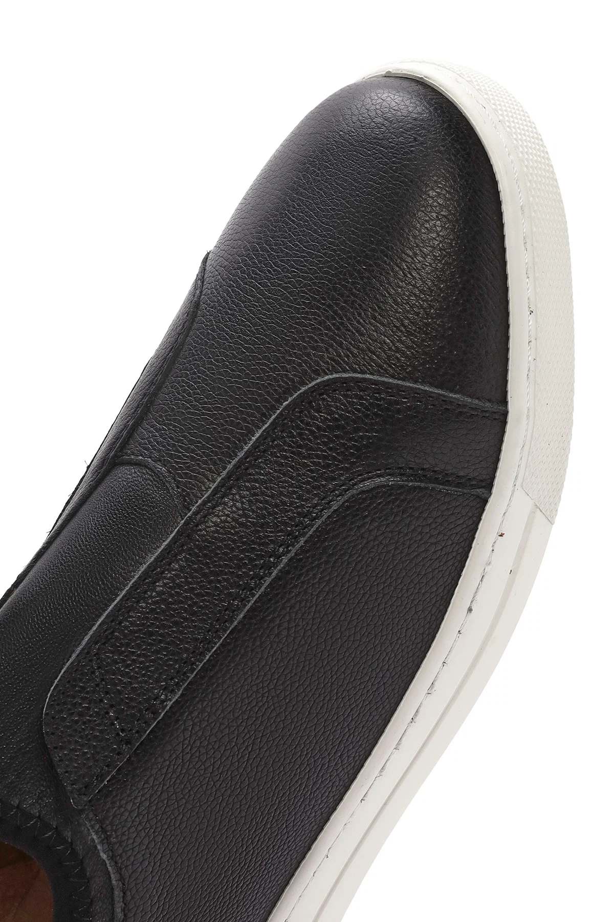 Erkek Siyah Deri Sneaker - Image 8