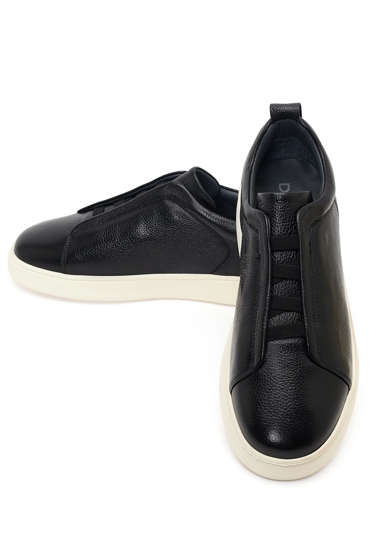 Erkek Siyah Deri Sneaker - Image 10