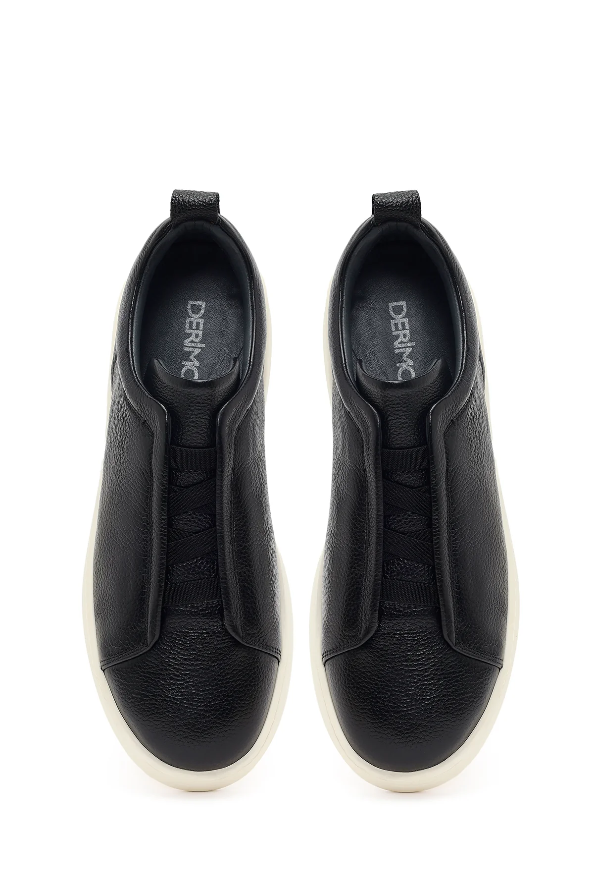 Erkek Siyah Deri Sneaker - Image 4