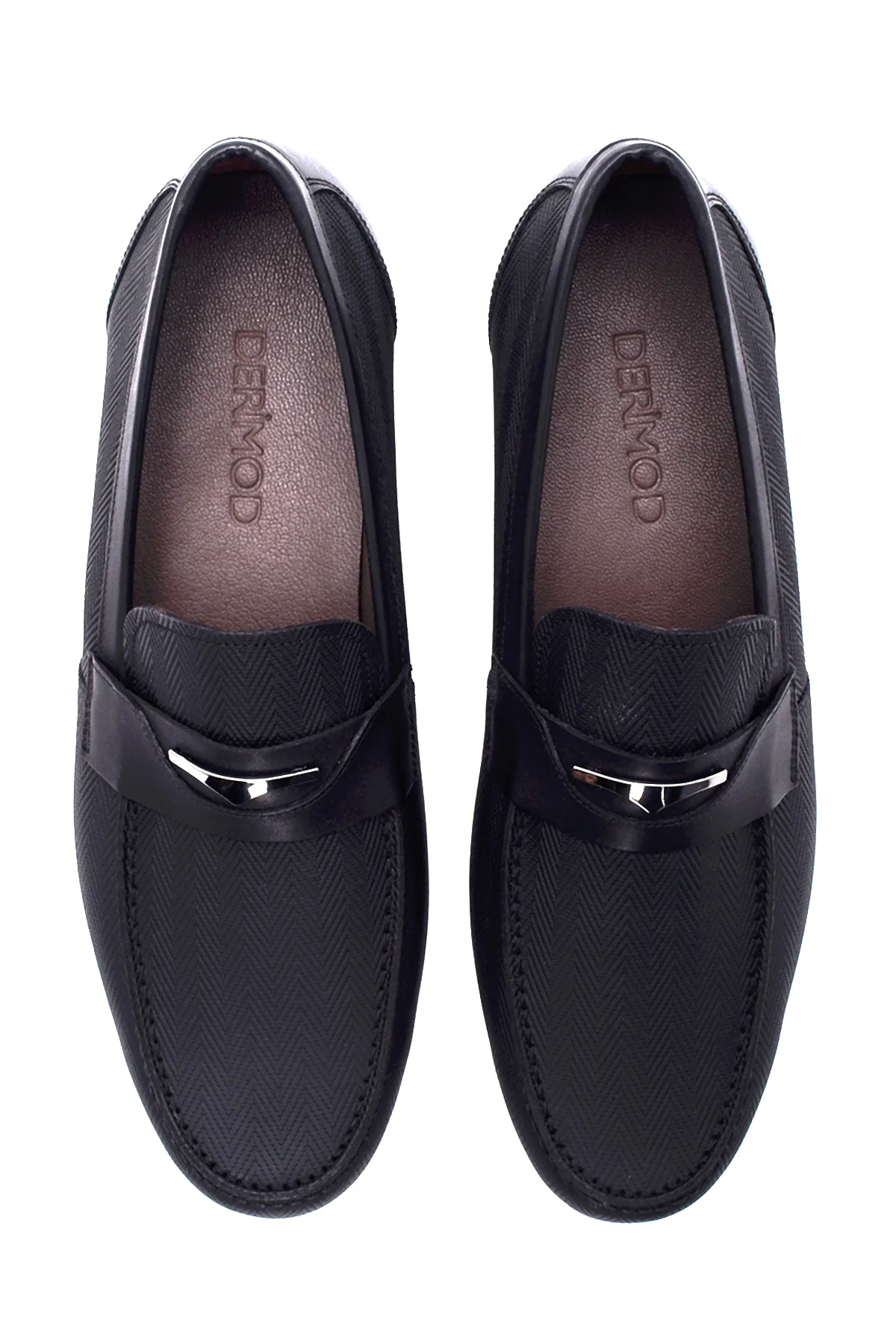 Erkek Siyah Deri Tokalı Casual Loafer - Image 7