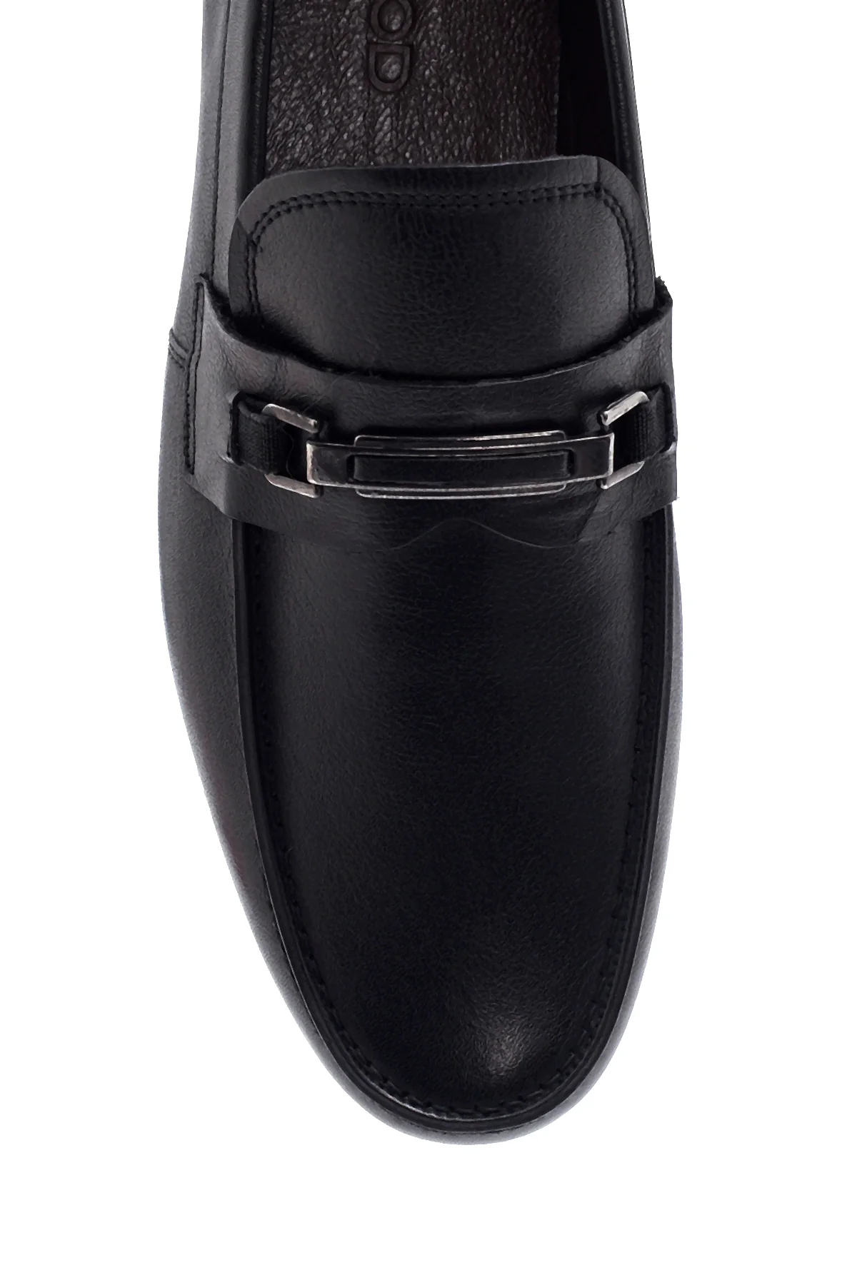 Erkek Siyah Deri Tokalı Casual Loafer - Image 6