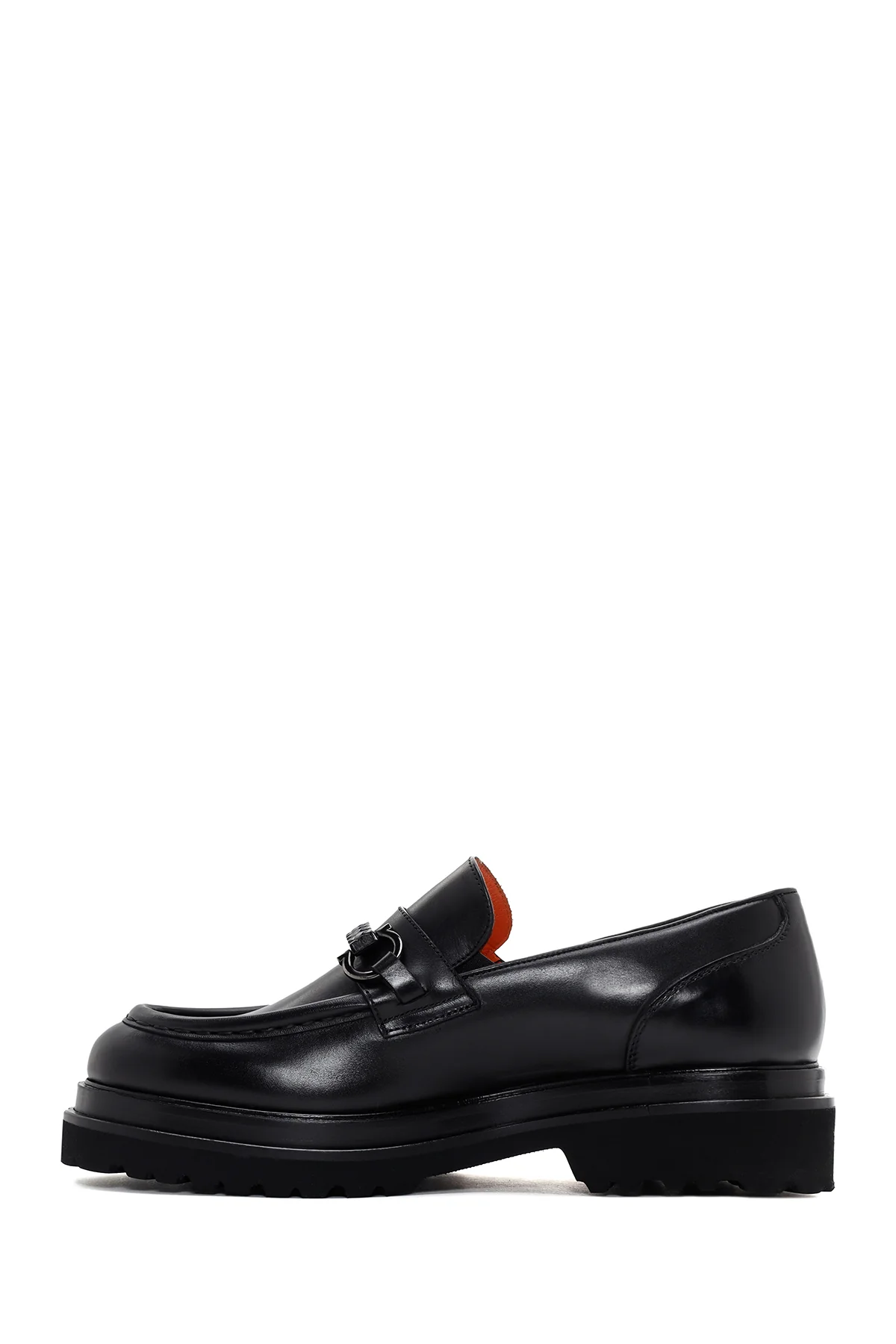 Erkek Siyah Deri Tokalı Casual Loafer - Image 2