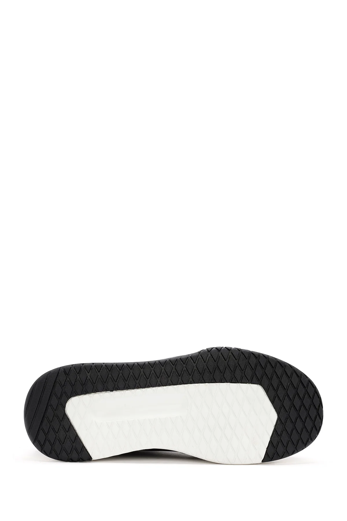 Erkek Siyah Kalın Tabanlı Bağcıklı Deri Sneaker - Image 4