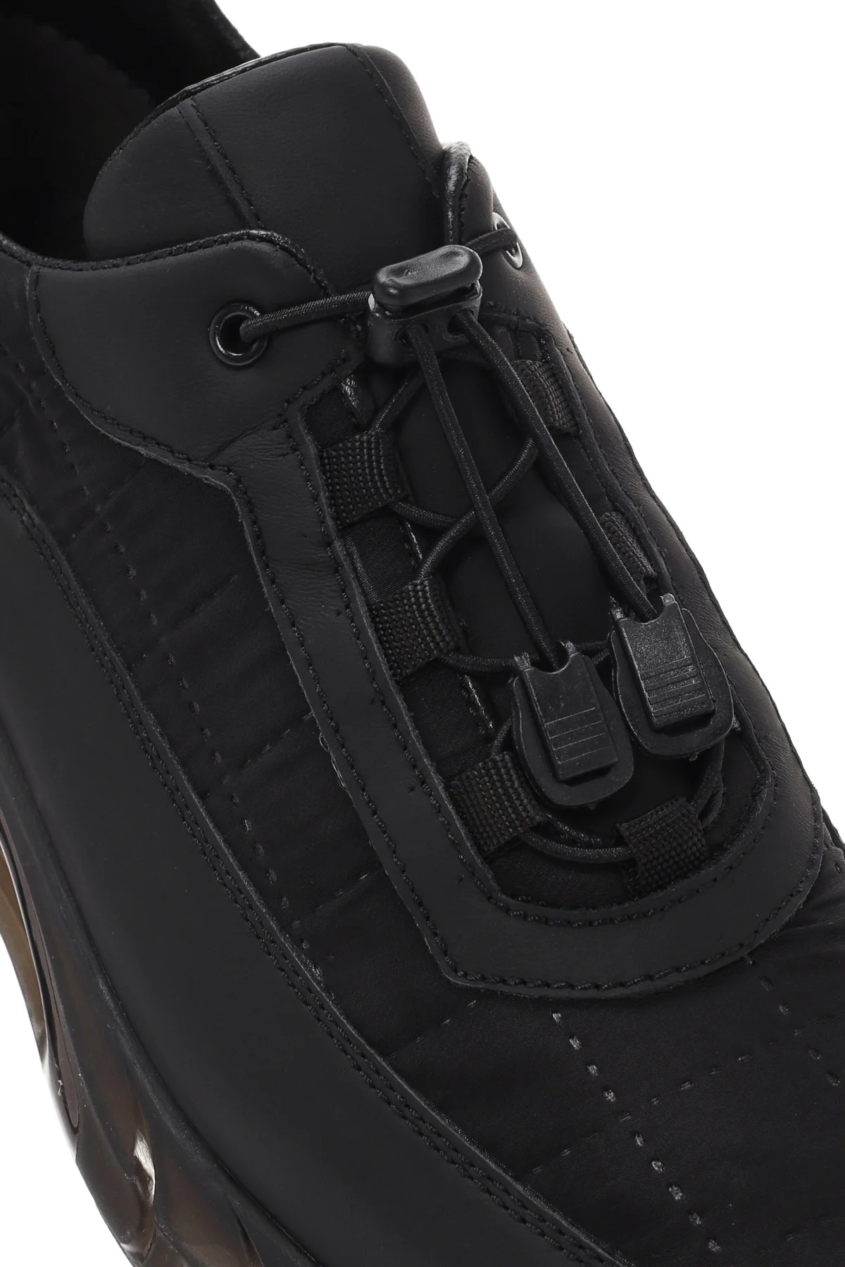 Erkek Siyah Kalın Tabanlı Bağcıklı Deri Sneaker - Image 11