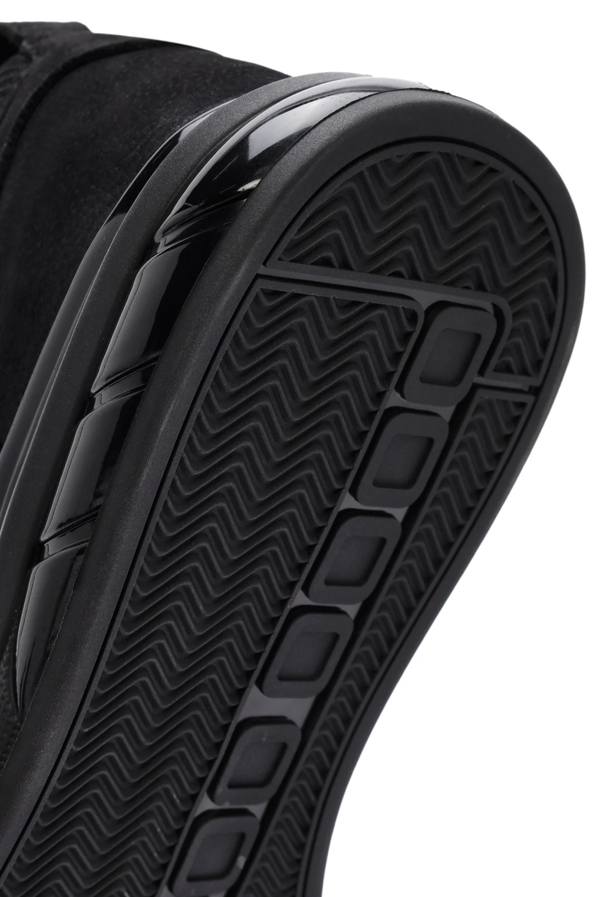 Erkek Siyah Kalın Tabanlı Bağcıklı Kumaş Sneaker - Image 8