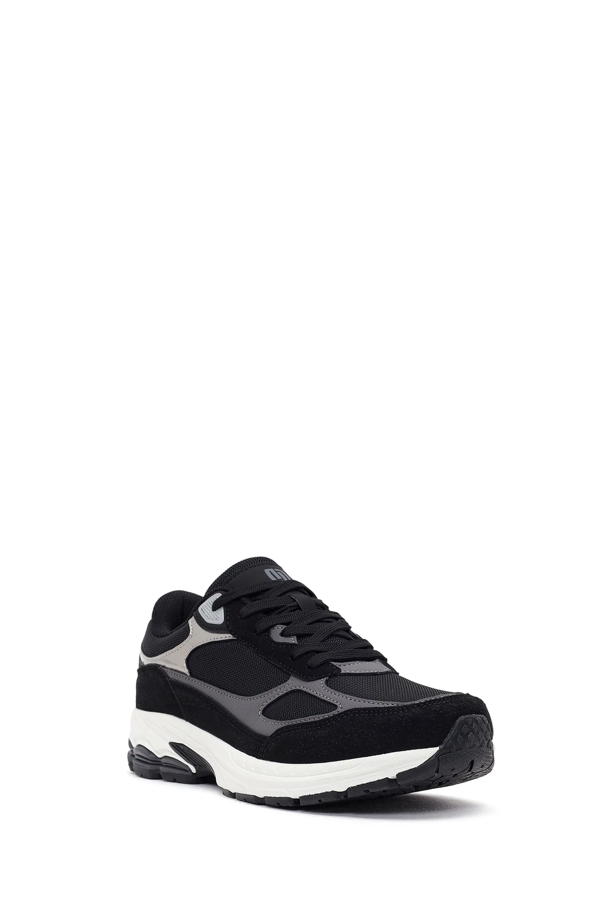 Erkek Siyah Kalın Tabanlı Bağcıklı Sneaker - Image 7