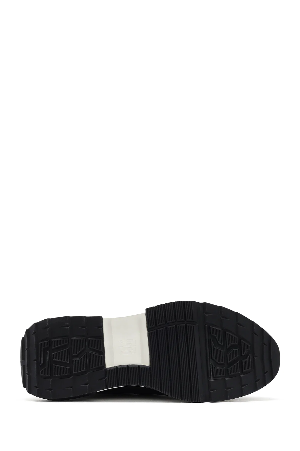 Erkek Siyah Kalın Tabanlı Bağcıklı Süet Deri Sneaker - Image 4