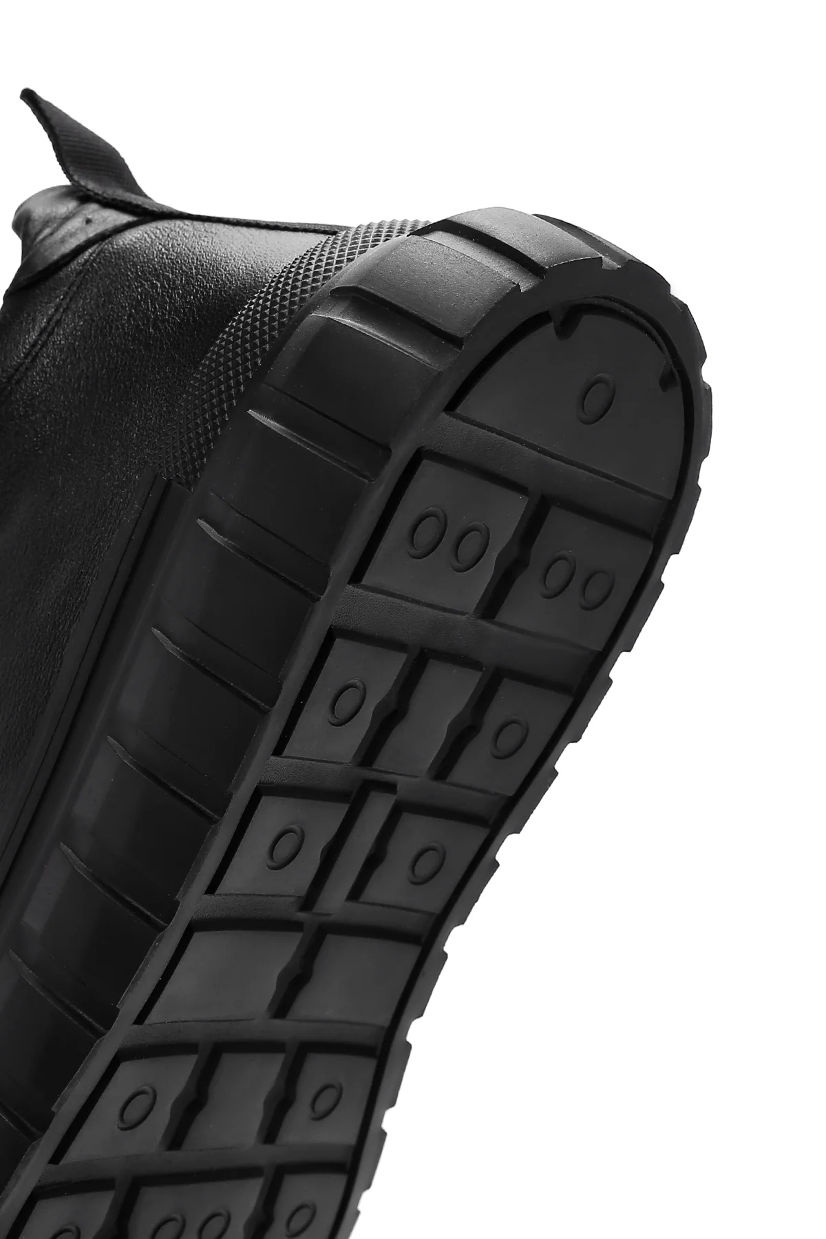 Erkek Siyah Kalın Tabanlı Deri Blekli Sneaker Bot - Image 8