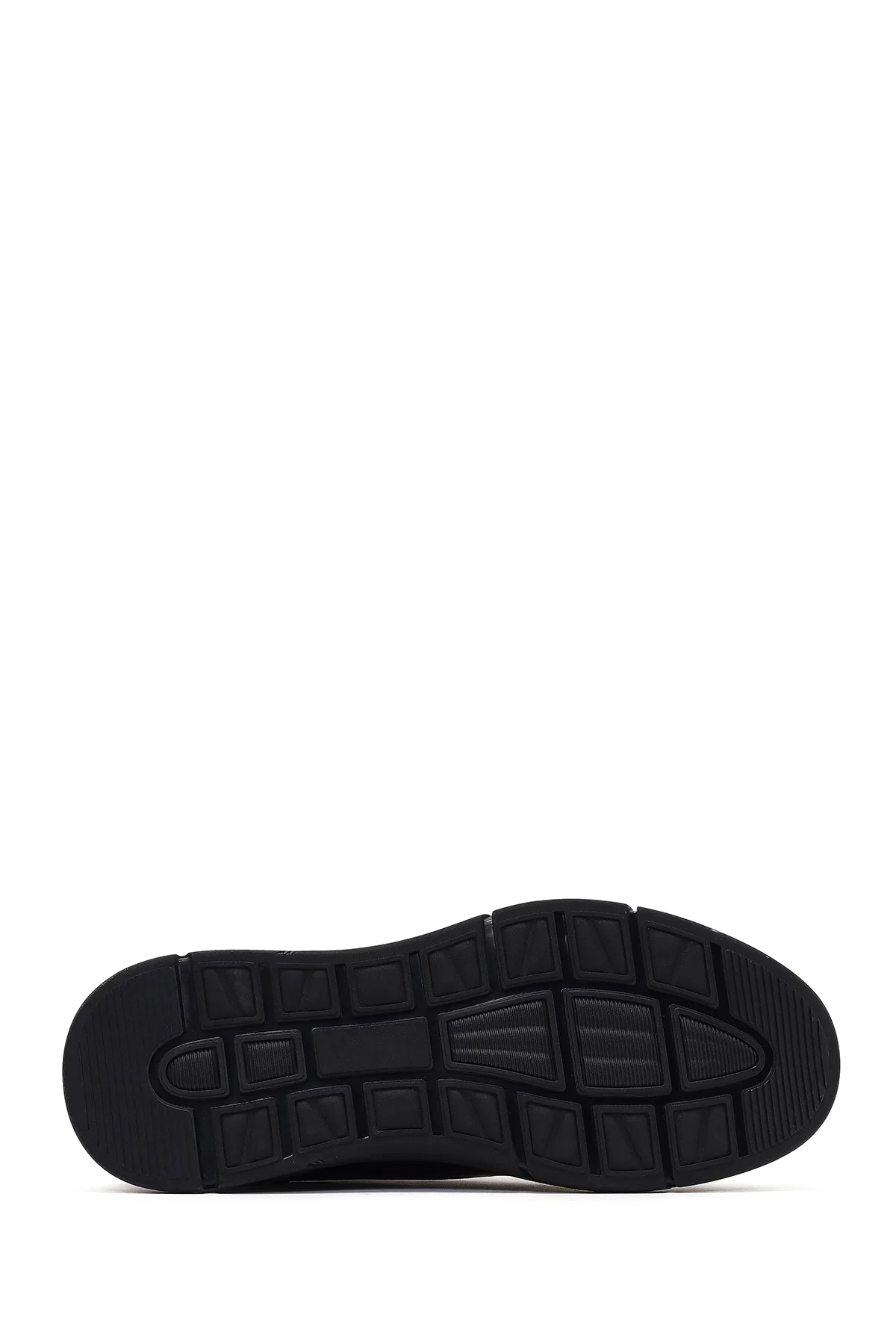 Erkek Siyah Kalın Tabanlı Deri Casual Comfort Sneaker - Image 4