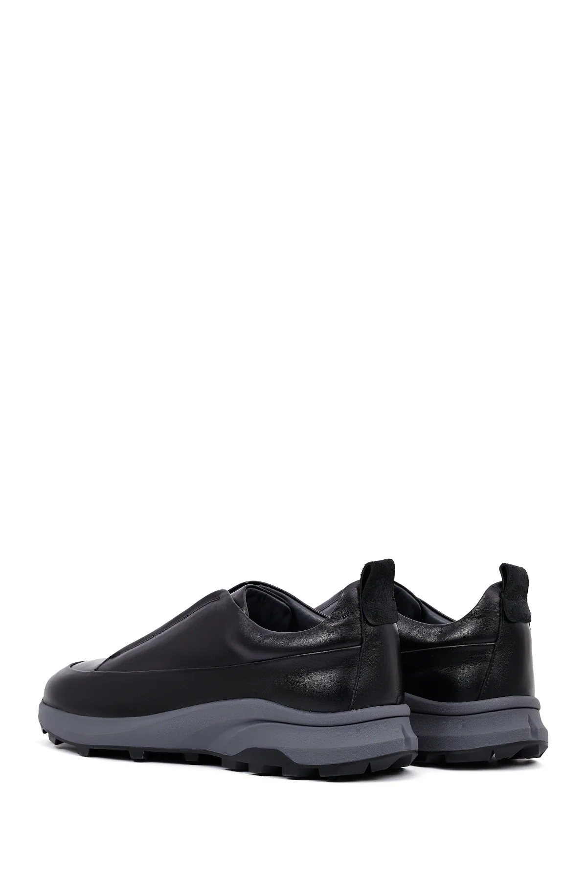 Erkek Siyah Kalın Tabanlı Deri Casual Sneaker - Image 5