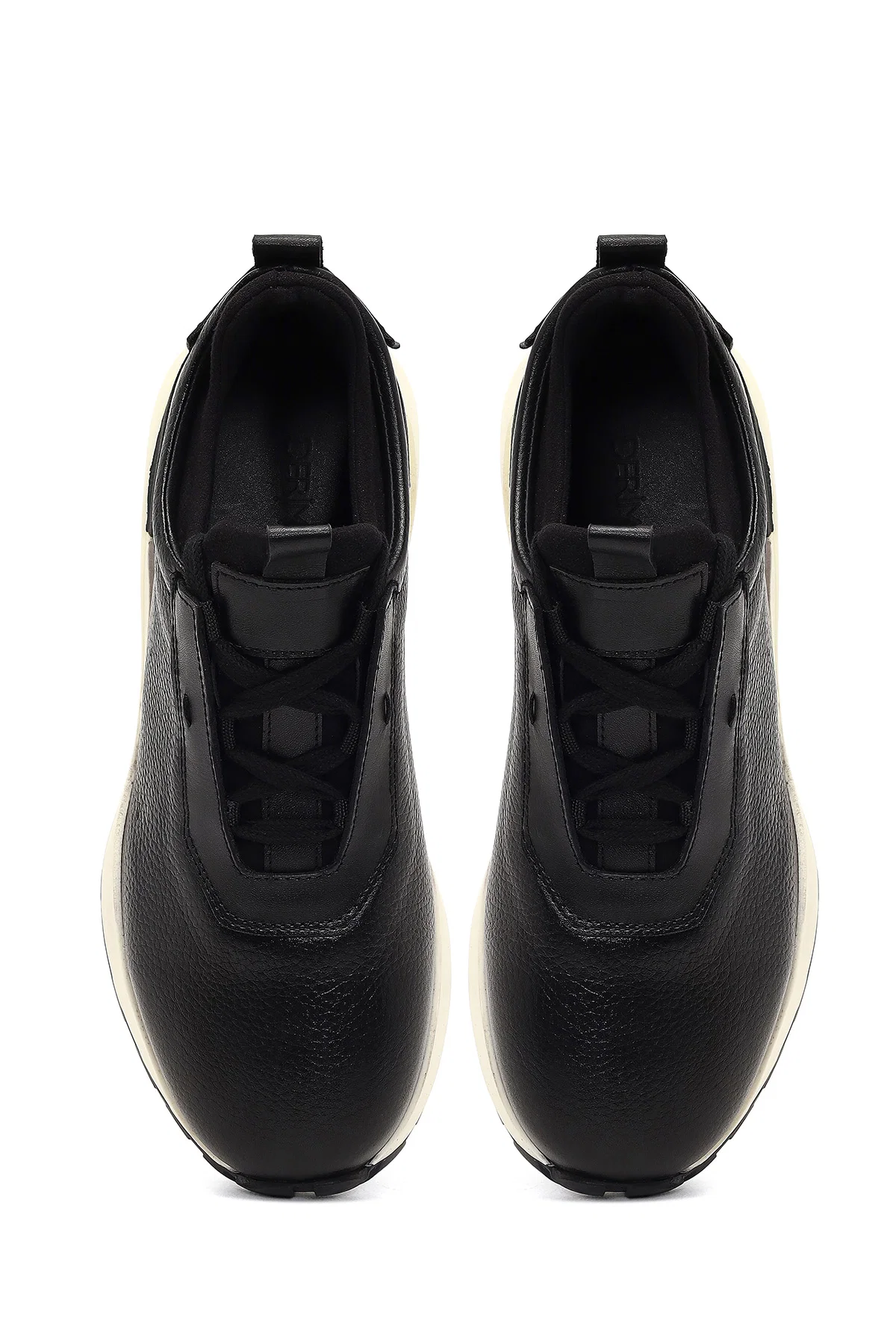 Erkek Siyah Kalın Tabanlı Deri Casual Sneaker - Image 7