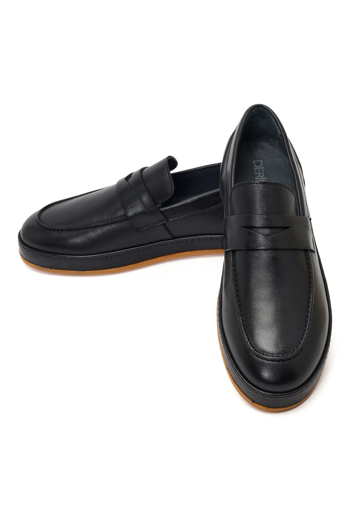 Erkek Siyah Kalın Tabanlı Deri Loafer - Image 10