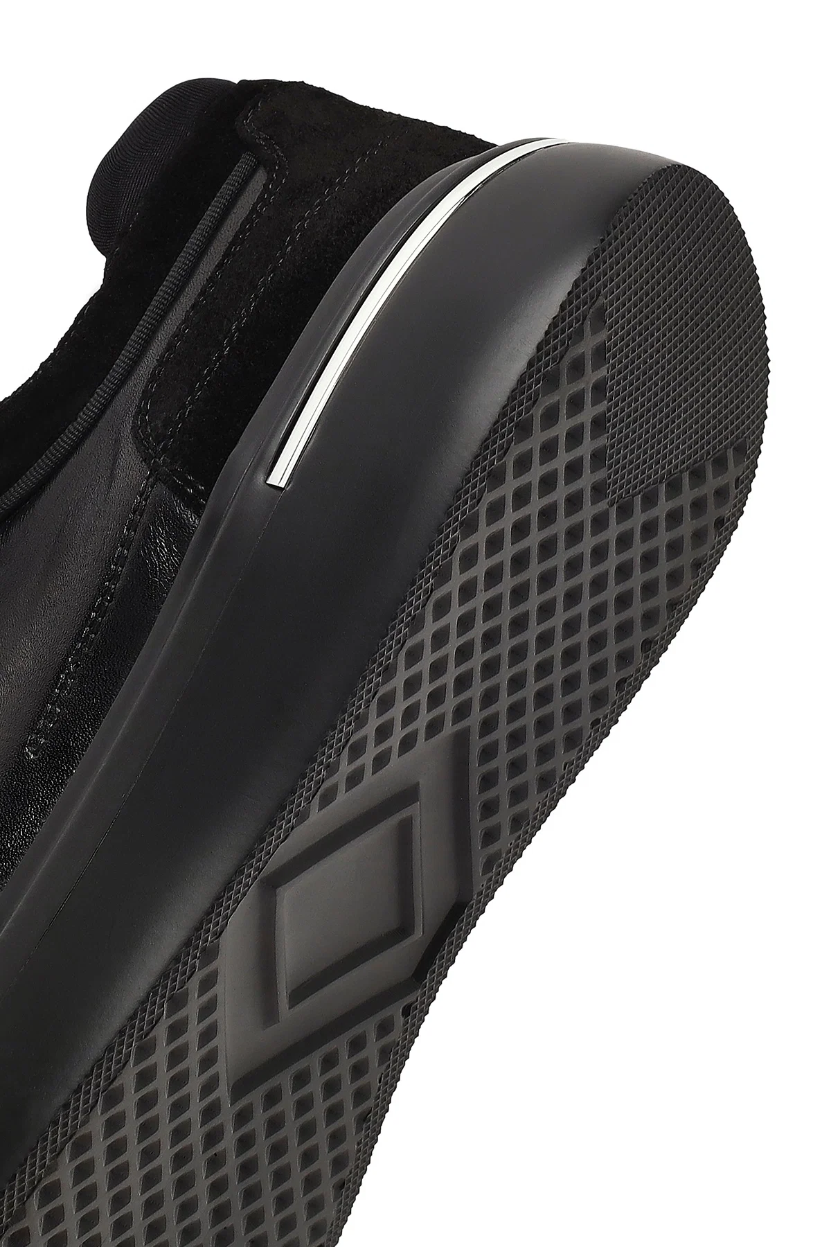 Erkek Siyah Kalın Tabanlı Deri Sneaker - Image 8