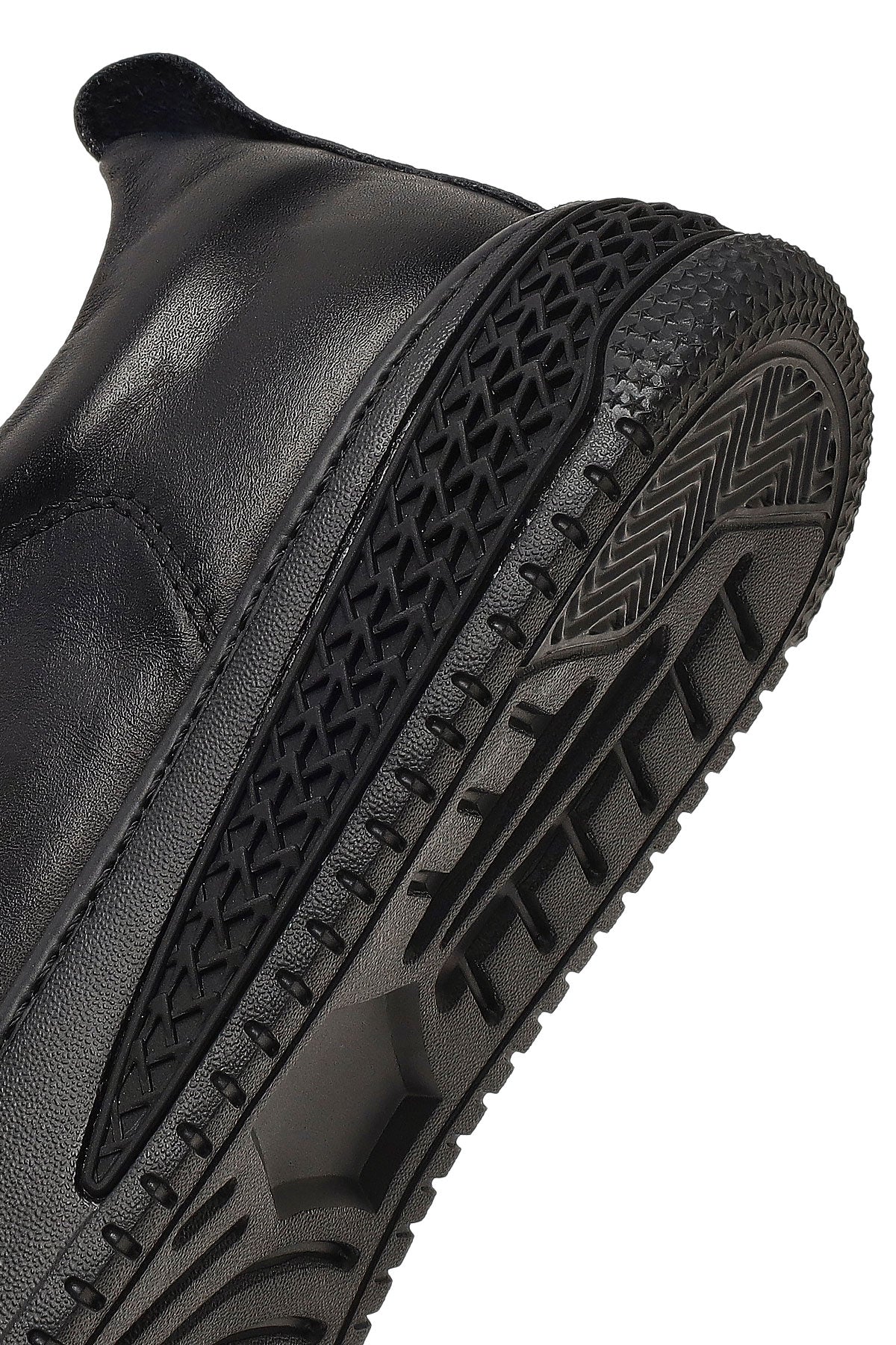 Erkek Siyah Kalın Tabanlı Deri Sneaker - Image 9