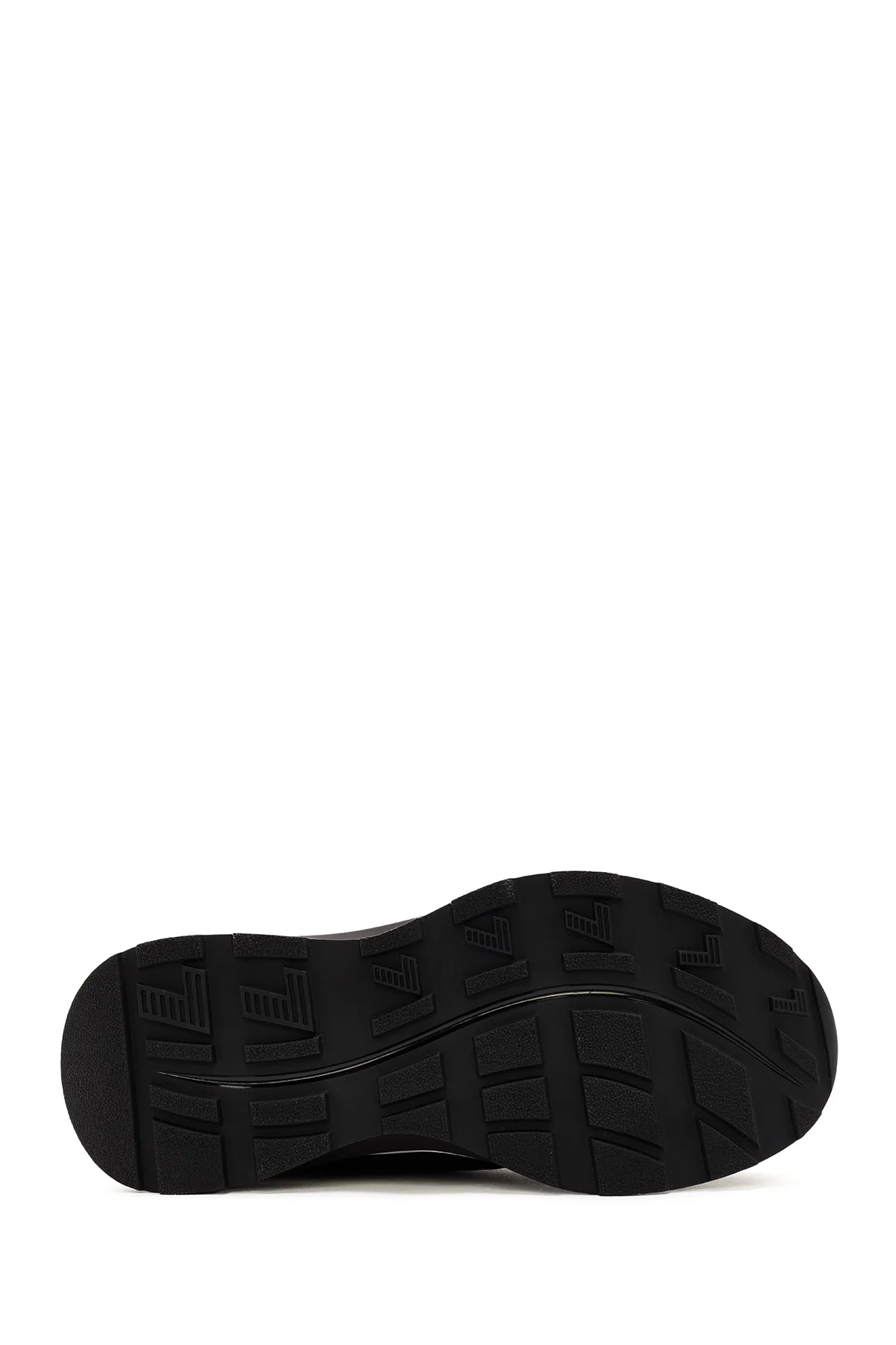 Erkek Siyah Kalın Tabanlı Kumaş Sneaker - Image 4