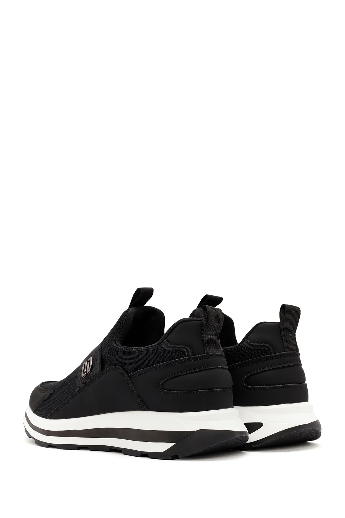 Erkek Siyah Kalın Tabanlı Kumaş Sneaker - Image 5