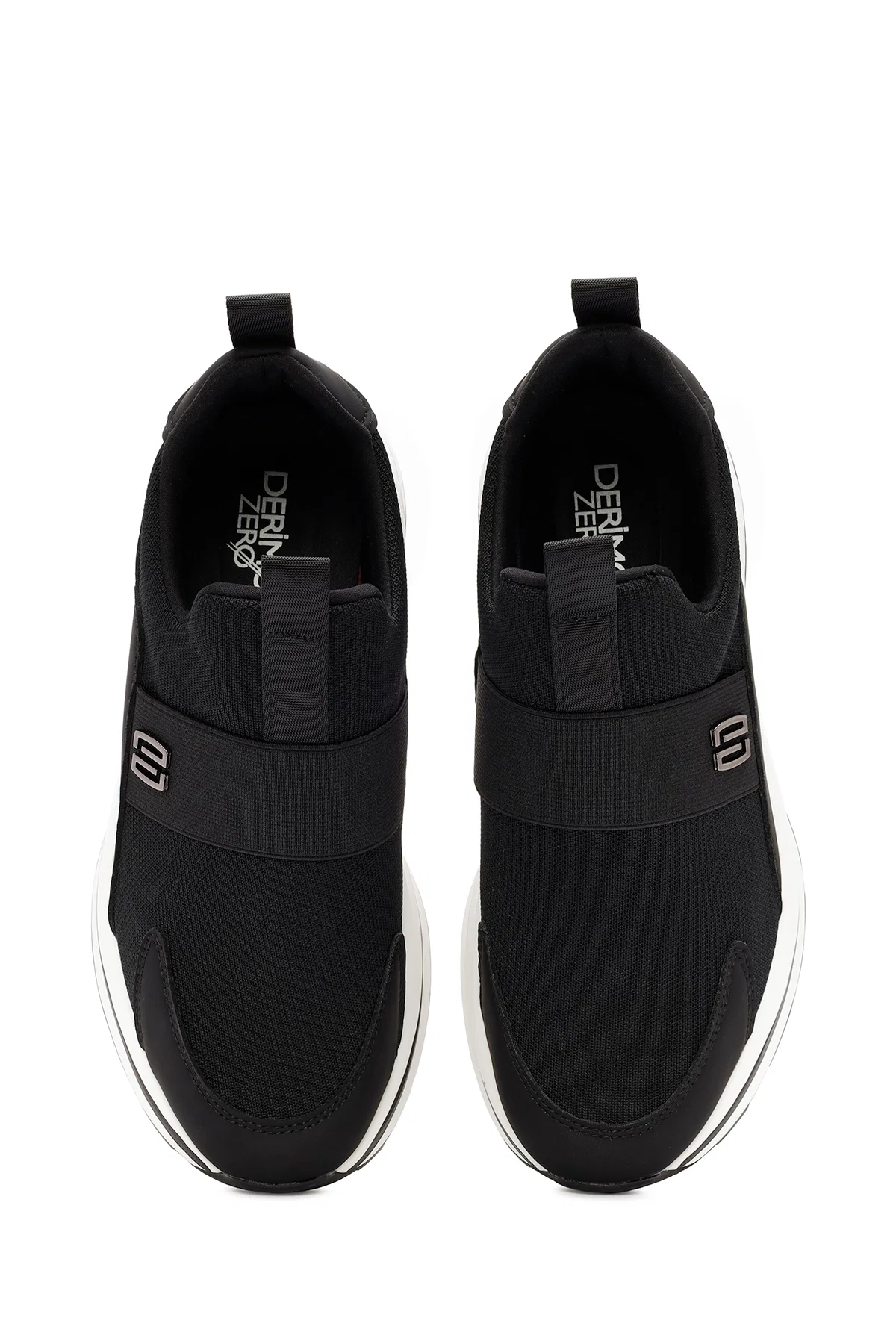 Erkek Siyah Kalın Tabanlı Kumaş Sneaker - Image 7