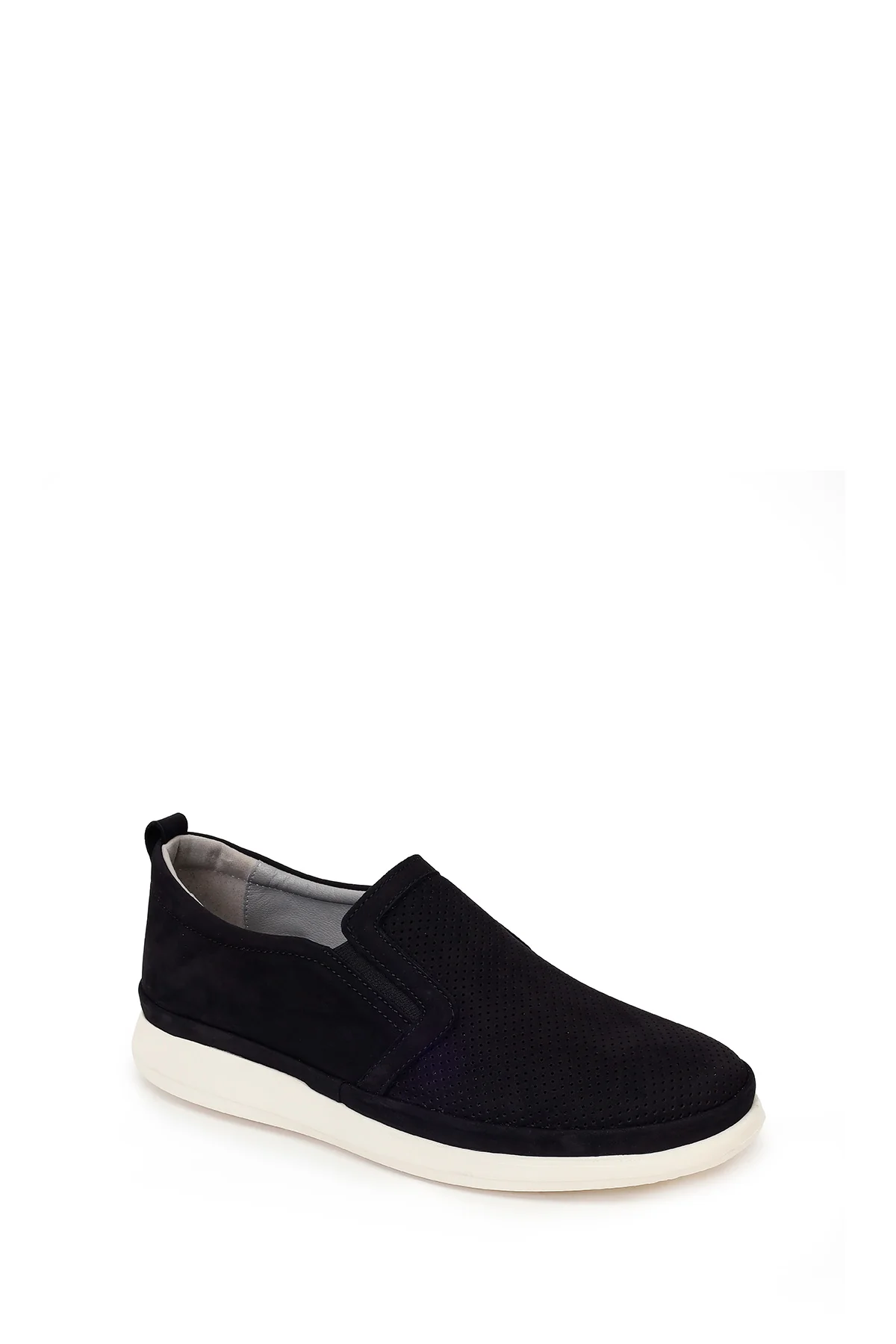 Erkek Siyah Kalın Tabanlı Nubuk Deri Konfor Loafer - Image 7