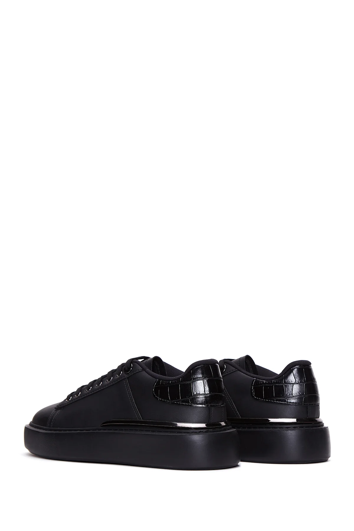 Erkek Siyah Kalın Tabanlı Sneaker - Image 5