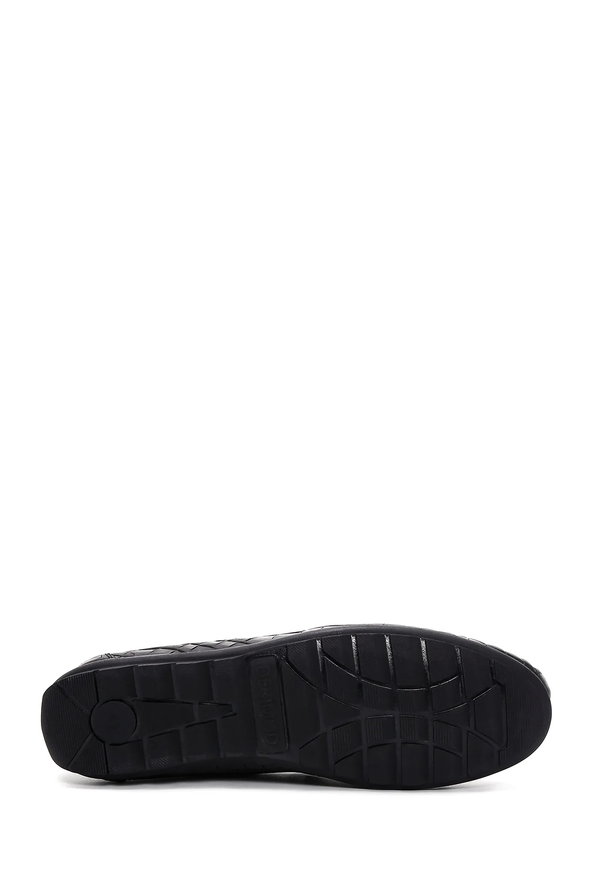 Erkek Siyah Kroko Desenli Deri Casual Loafer - Image 4