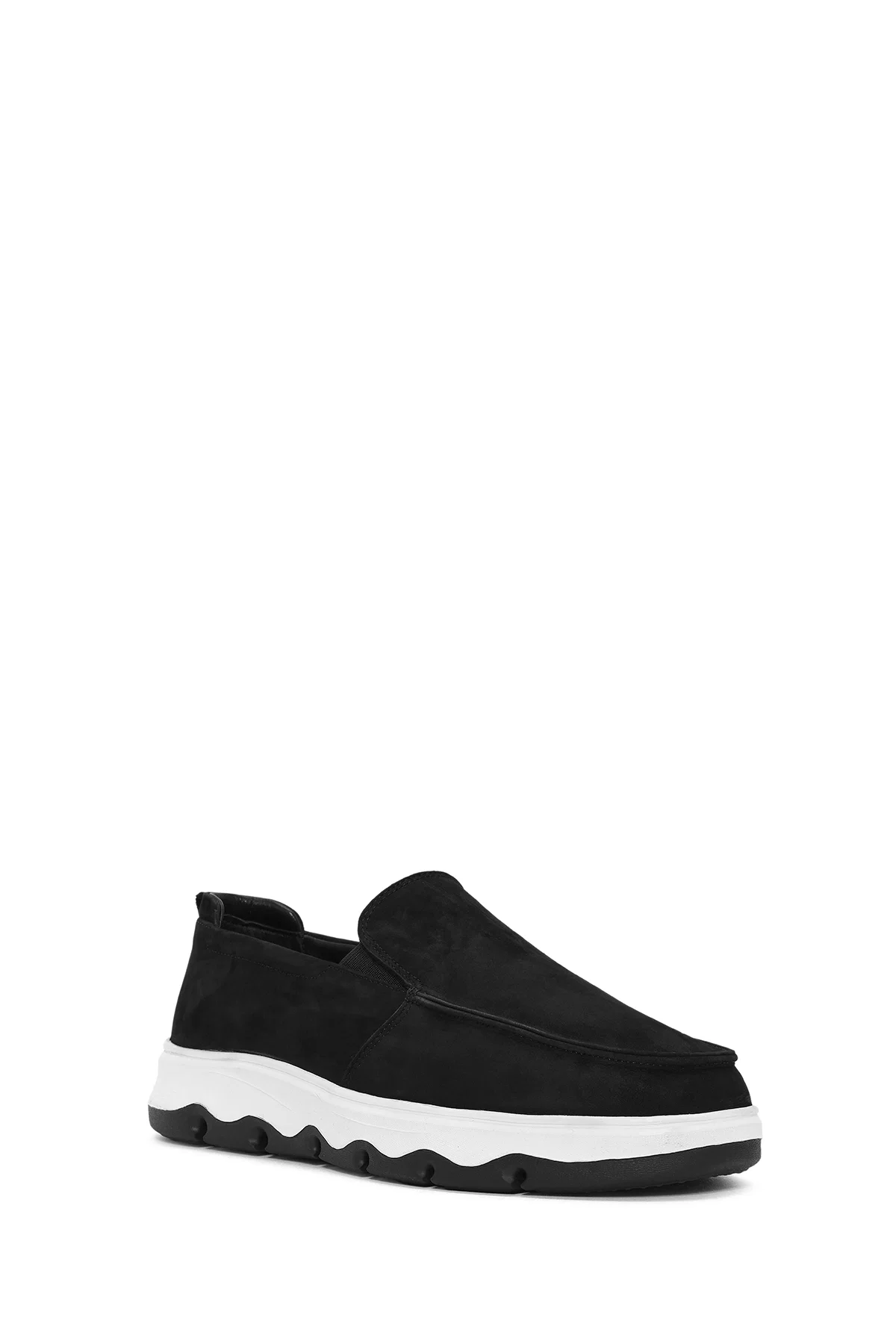 Erkek Siyah Nubuk Deri Comfort Loafer - Image 6