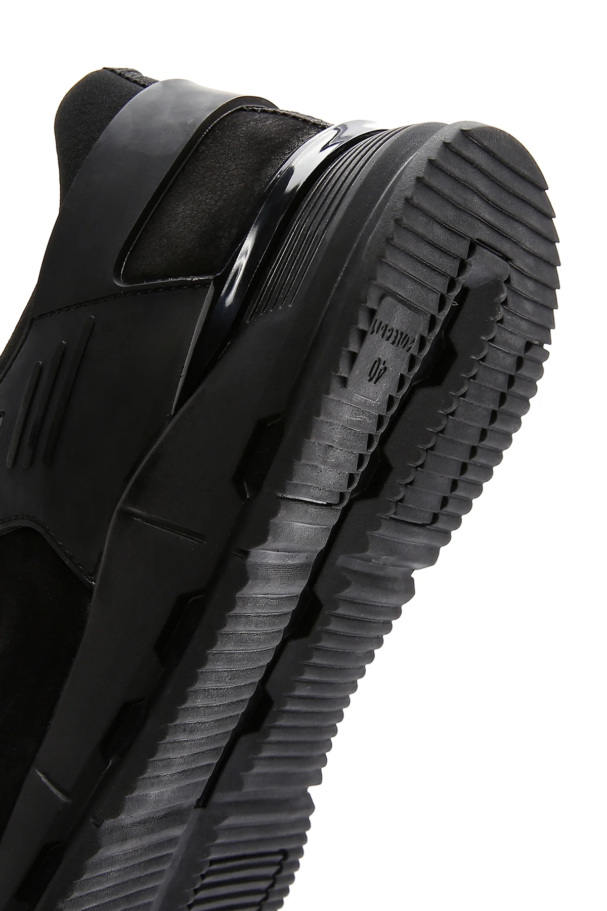 Erkek Siyah Nubuk Deri Detaylı Sneaker - Image 10