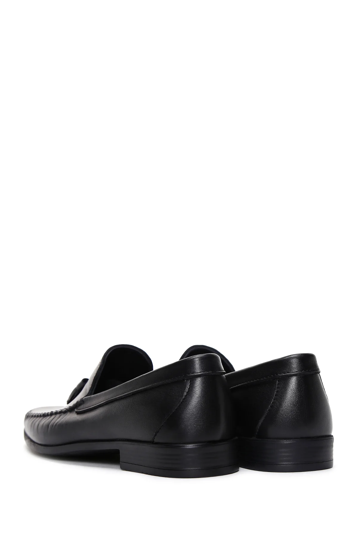 Erkek Siyah Püsküllü Deri Casual Loafer - Image 5