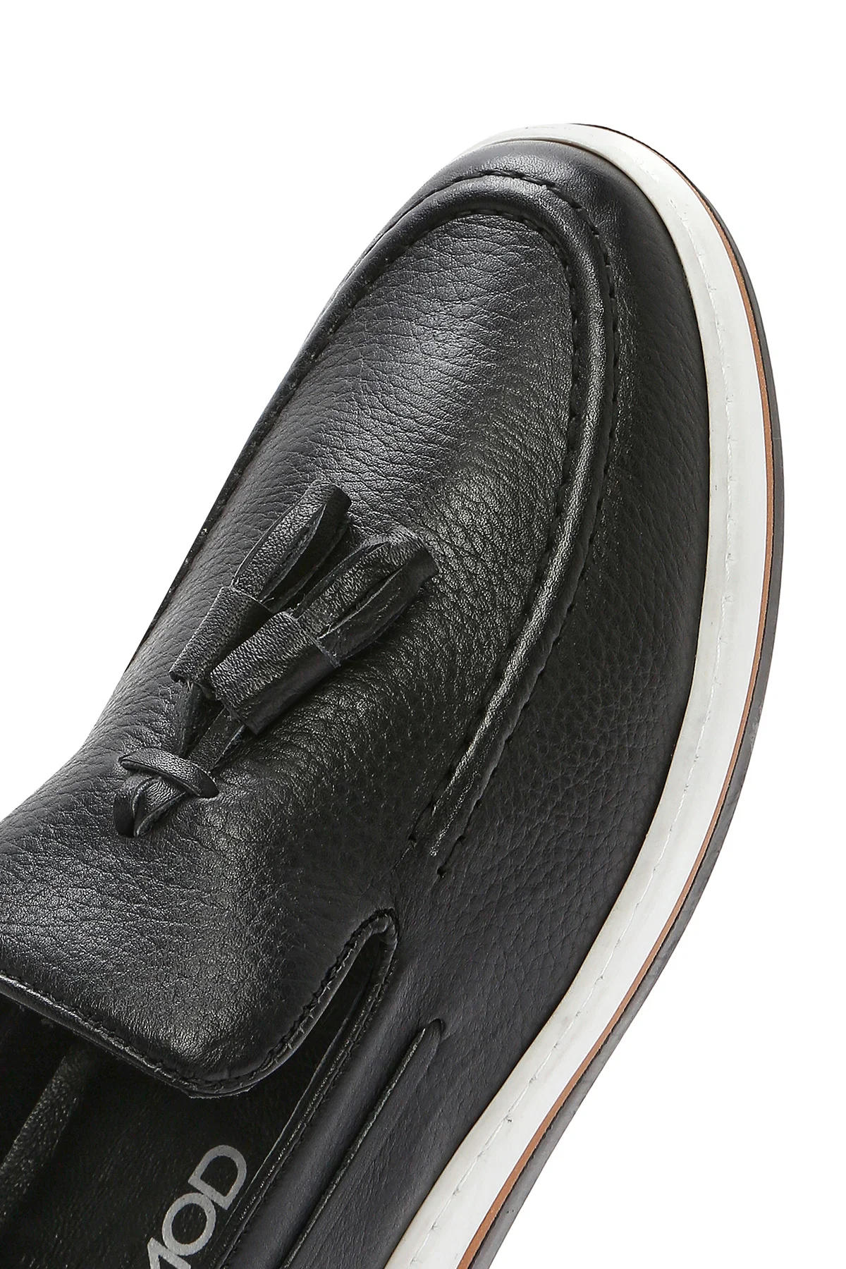 Erkek Siyah Püsküllü Deri Casual Loafer - Image 8