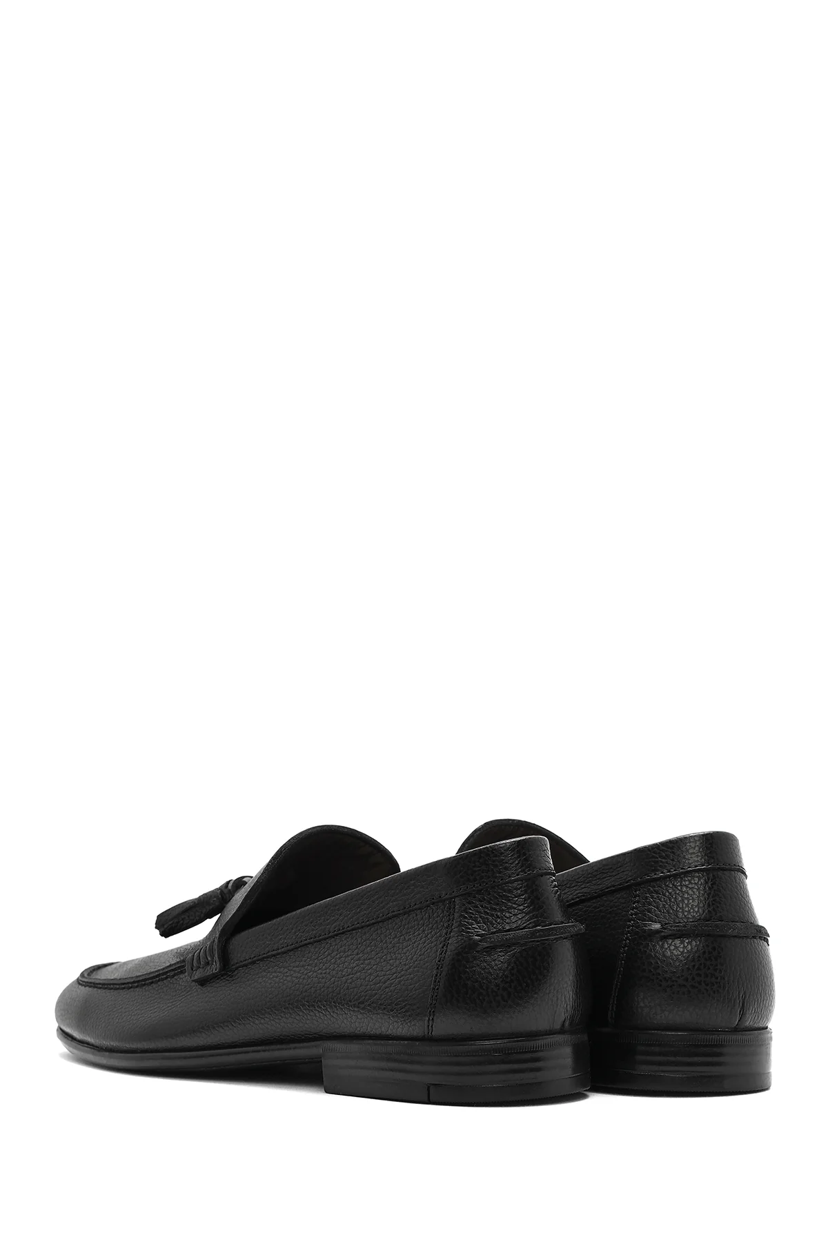 Erkek Siyah Püsküllü Deri Casual Loafer - Image 6