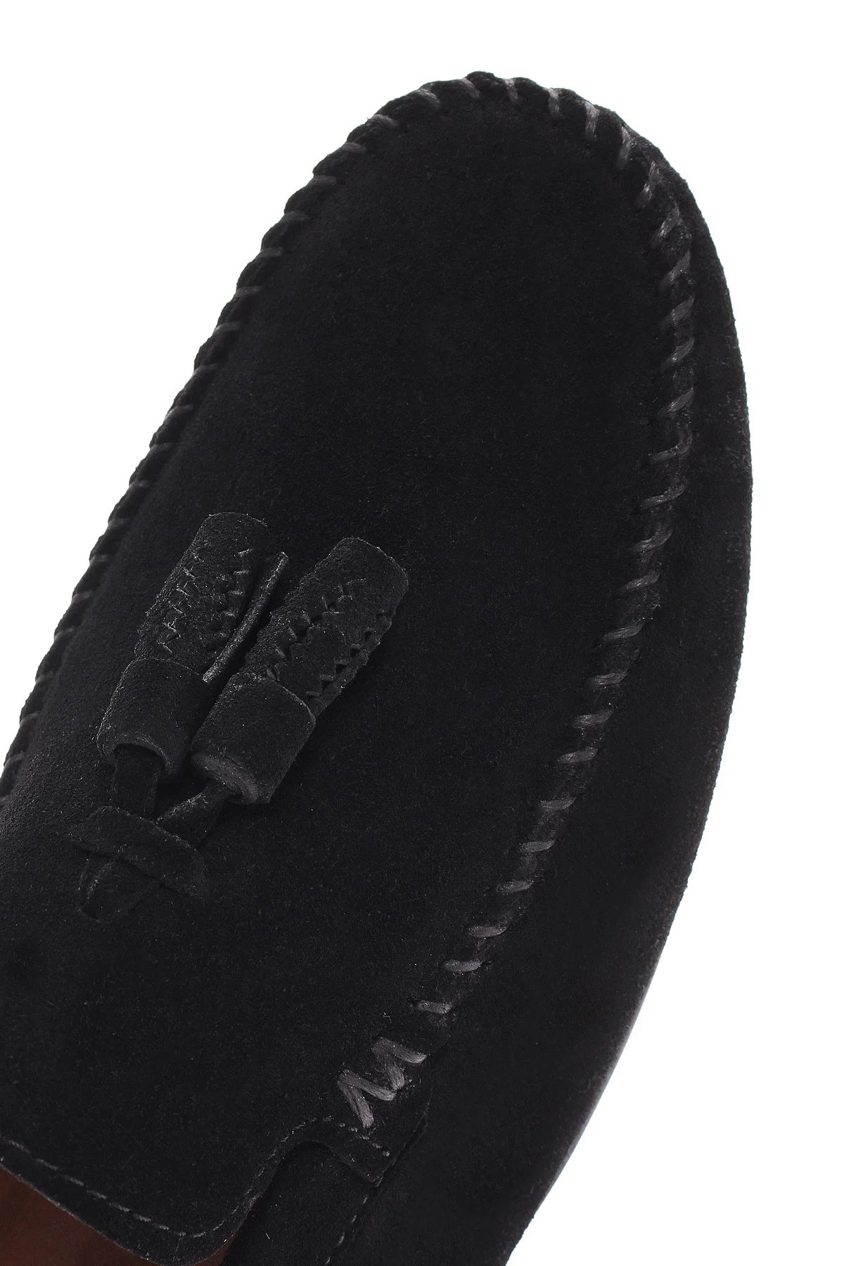 Erkek Siyah Püsküllü Süet Deri Loafer - Image 10